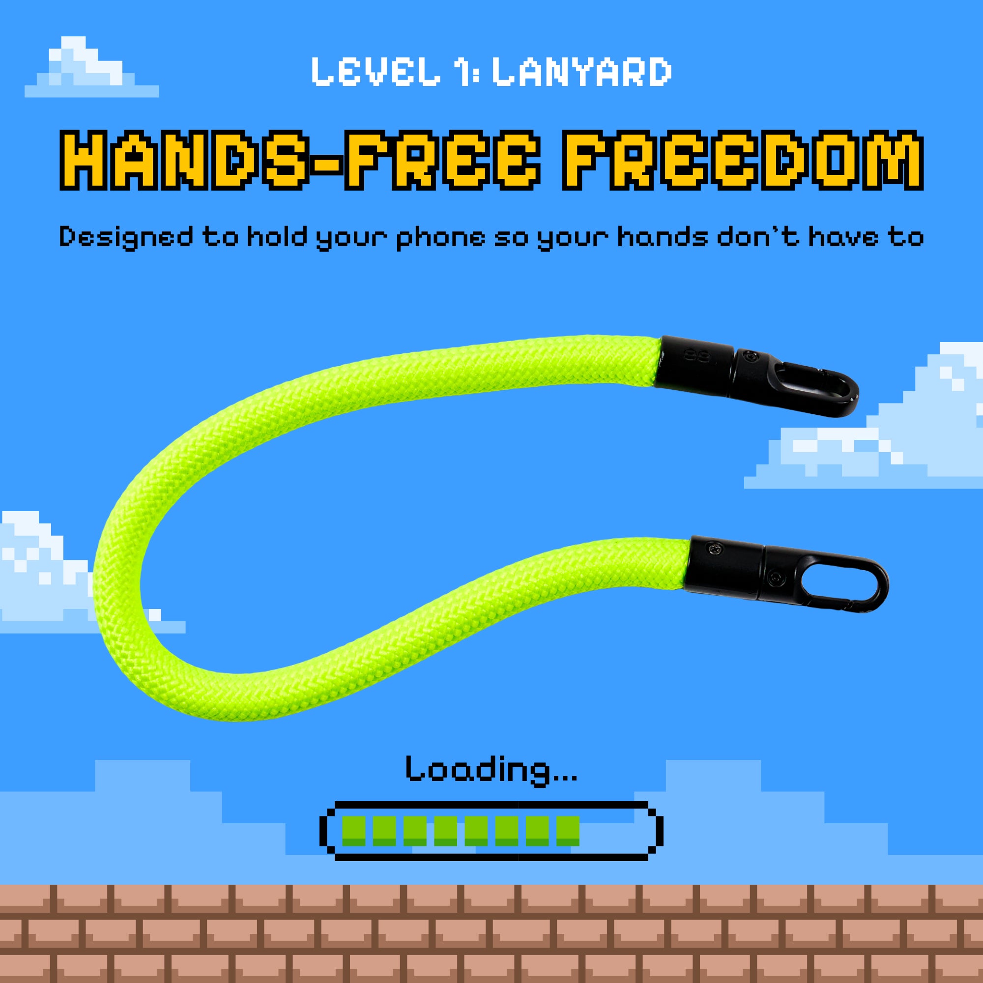 Freehand Neon Burst Wrist Lanyard - Secure Short Carry for Everyday Use