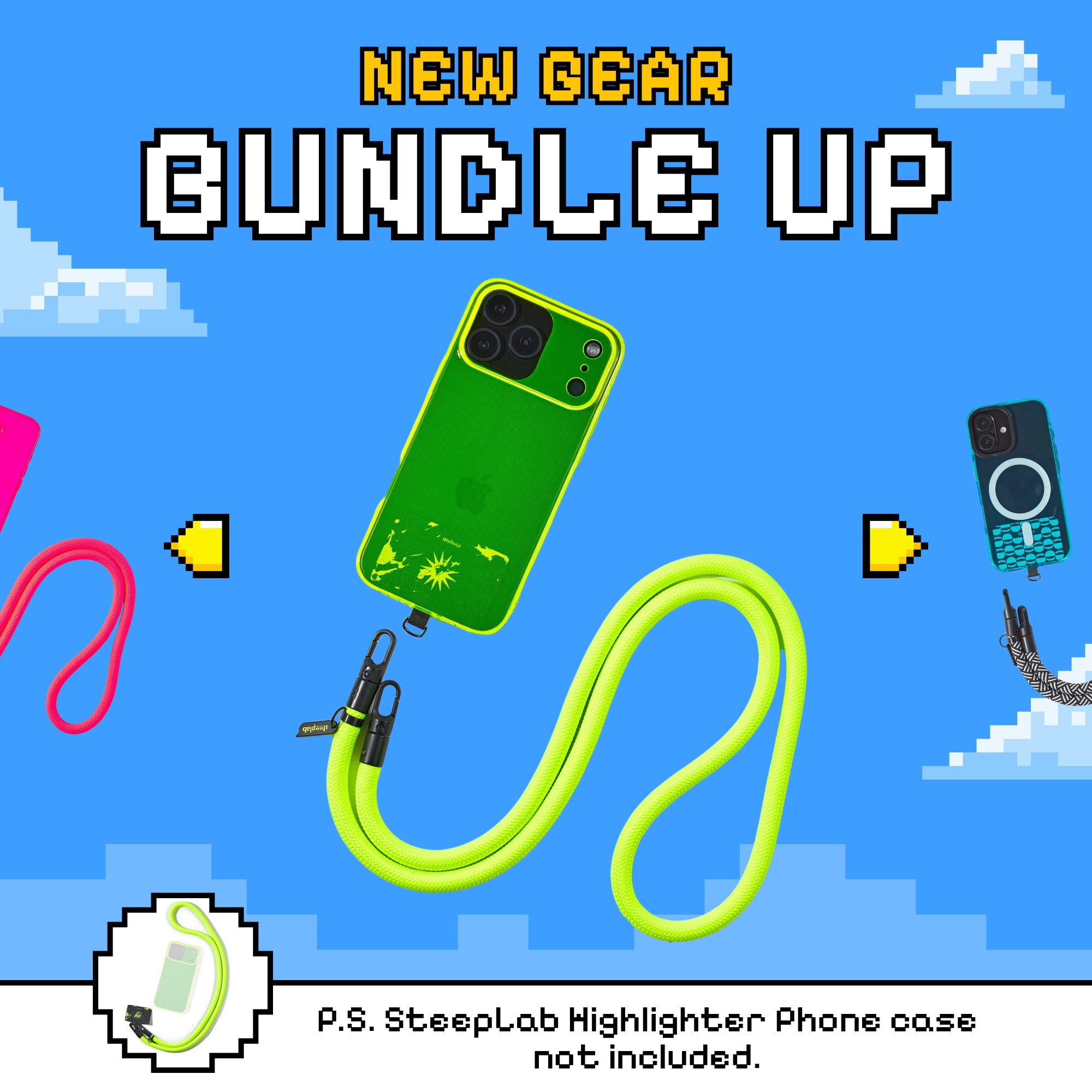 Freehand GoKit - Crossbody Phone Carry Bundle - Neon Burst
