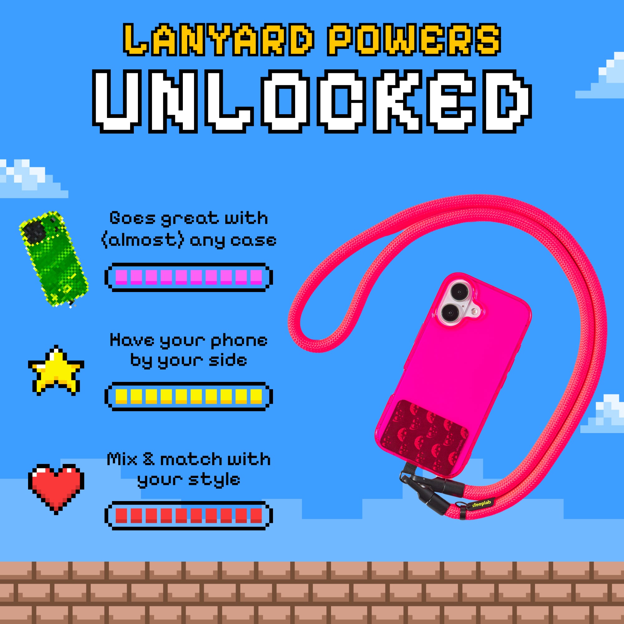 Freehand Lunar Pop GoKit - Crossbody Lanyard + Phone Tab Bundle