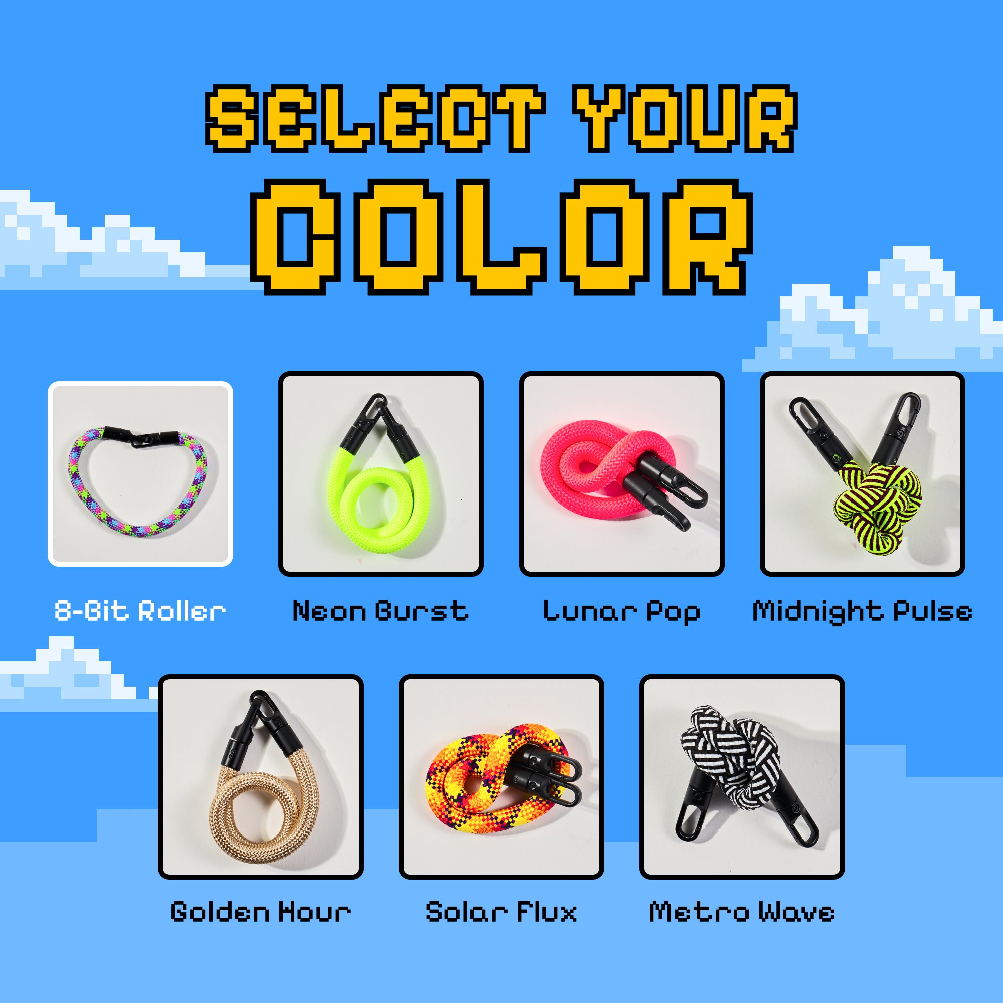 Freehand 8-Bit Roller Wrist Lanyard - Secure Short Carry for Everyday Use
