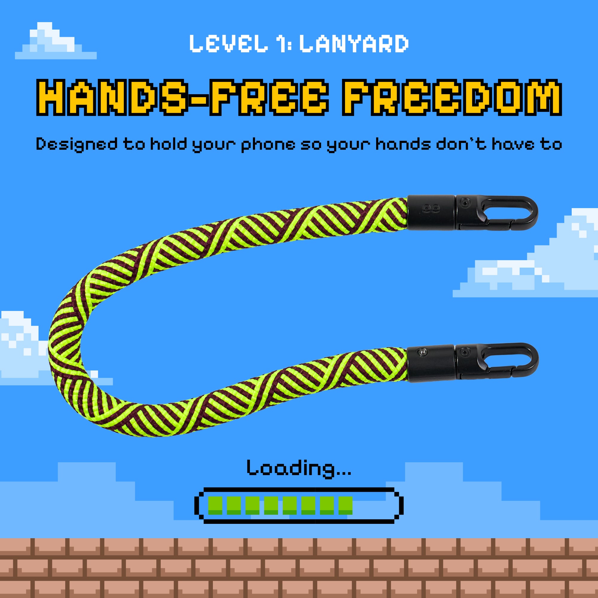 Freehand Midnight Pulse Wrist Lanyard - Secure Short Carry for Everyday Use