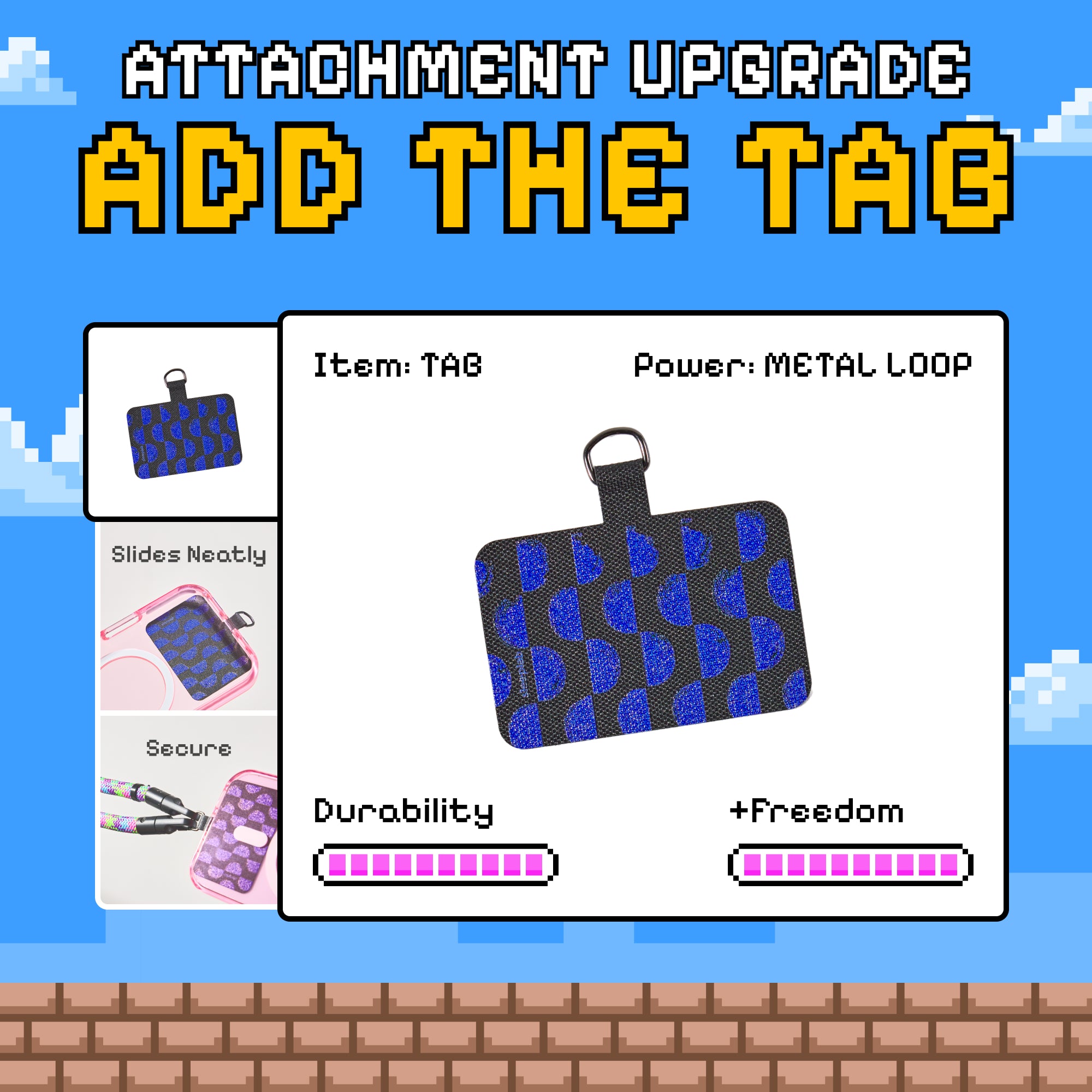 Freehand GoKit - Crossbody Phone Carry Bundle - 8 Bit Roller