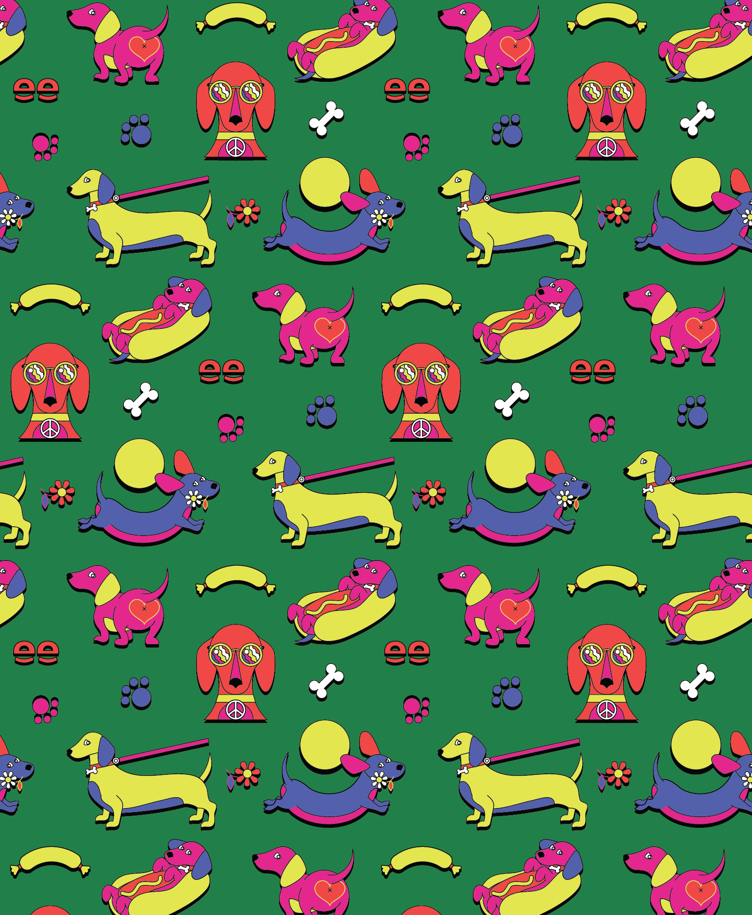 Sausage Squad Digital Wallpaper Pack for iPhone and Android - Instant Screen Refresh