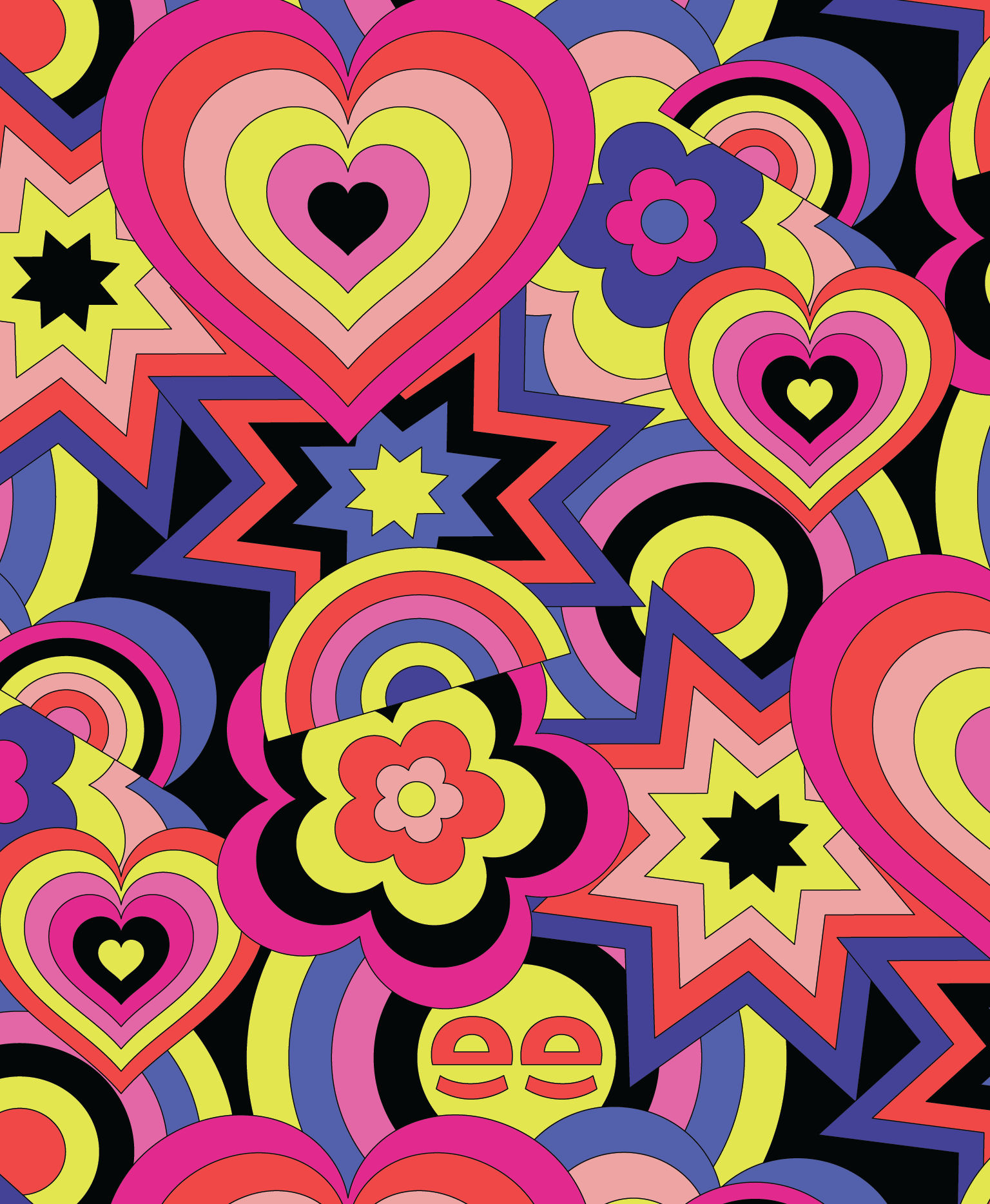 Electric Love Digital Wallpaper Pack for iPhone and Android - Instant Screen Refresh