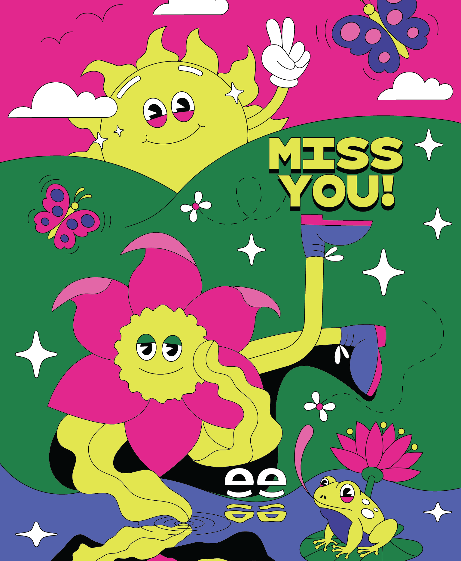 Miss You Digital Wallpaper Pack for iPhone and Android - Instant Screen Refresh