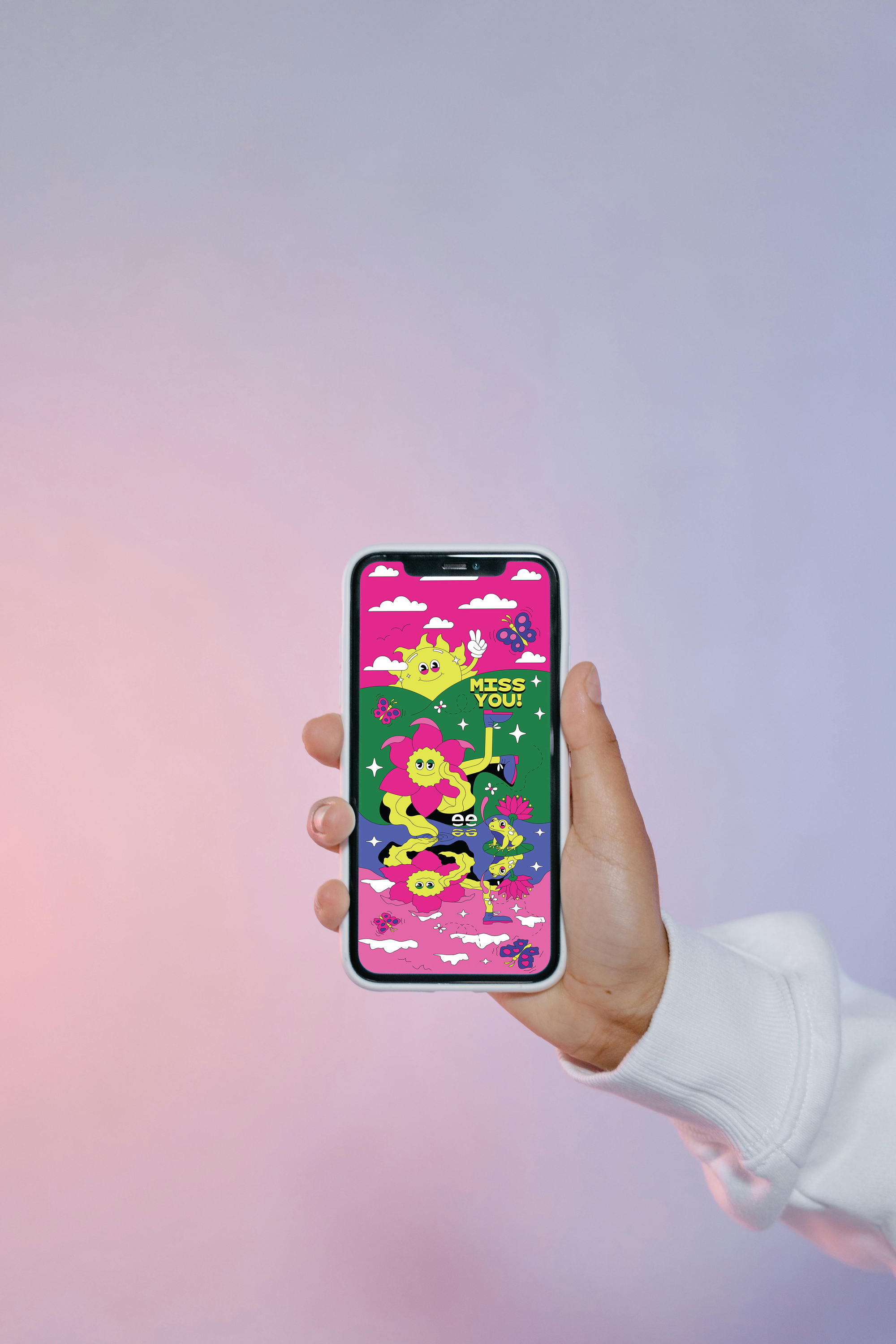 Miss You Digital Wallpaper Pack for iPhone and Android - Instant Screen Refresh