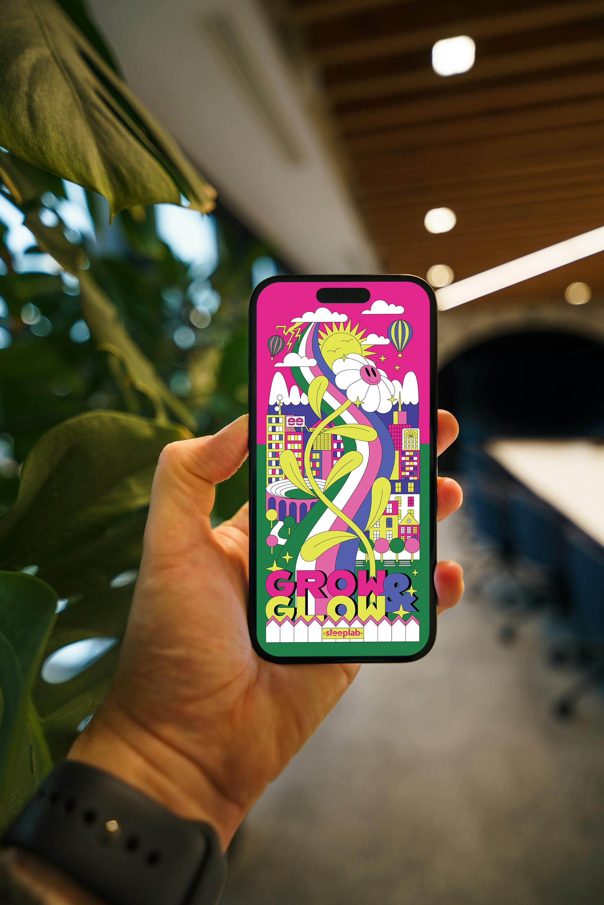 Grow & Glow Digital Wallpaper Pack for iPhone and Android - Instant Screen Refresh