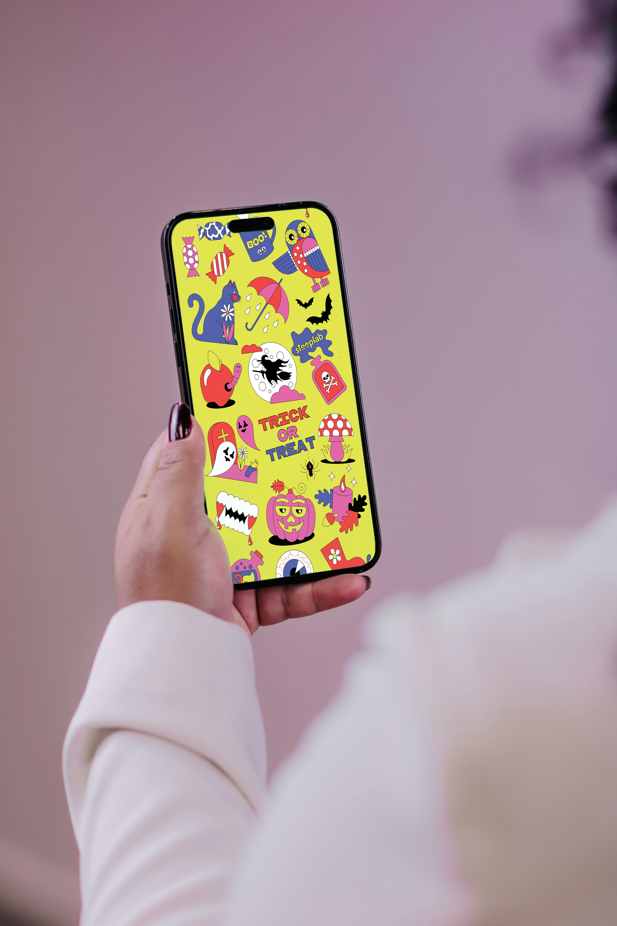 Trick or Treat Digital Wallpaper Pack for iPhone and Android - Instant Screen Refresh