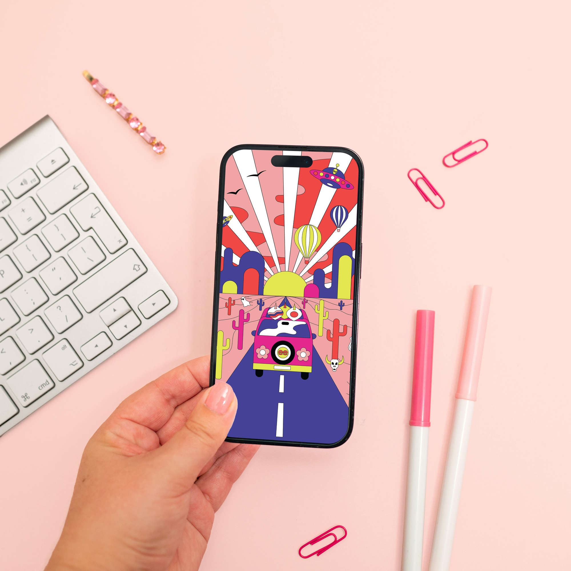 Escape Digital Wallpaper Pack for iPhone and Android - Instant Screen Refresh