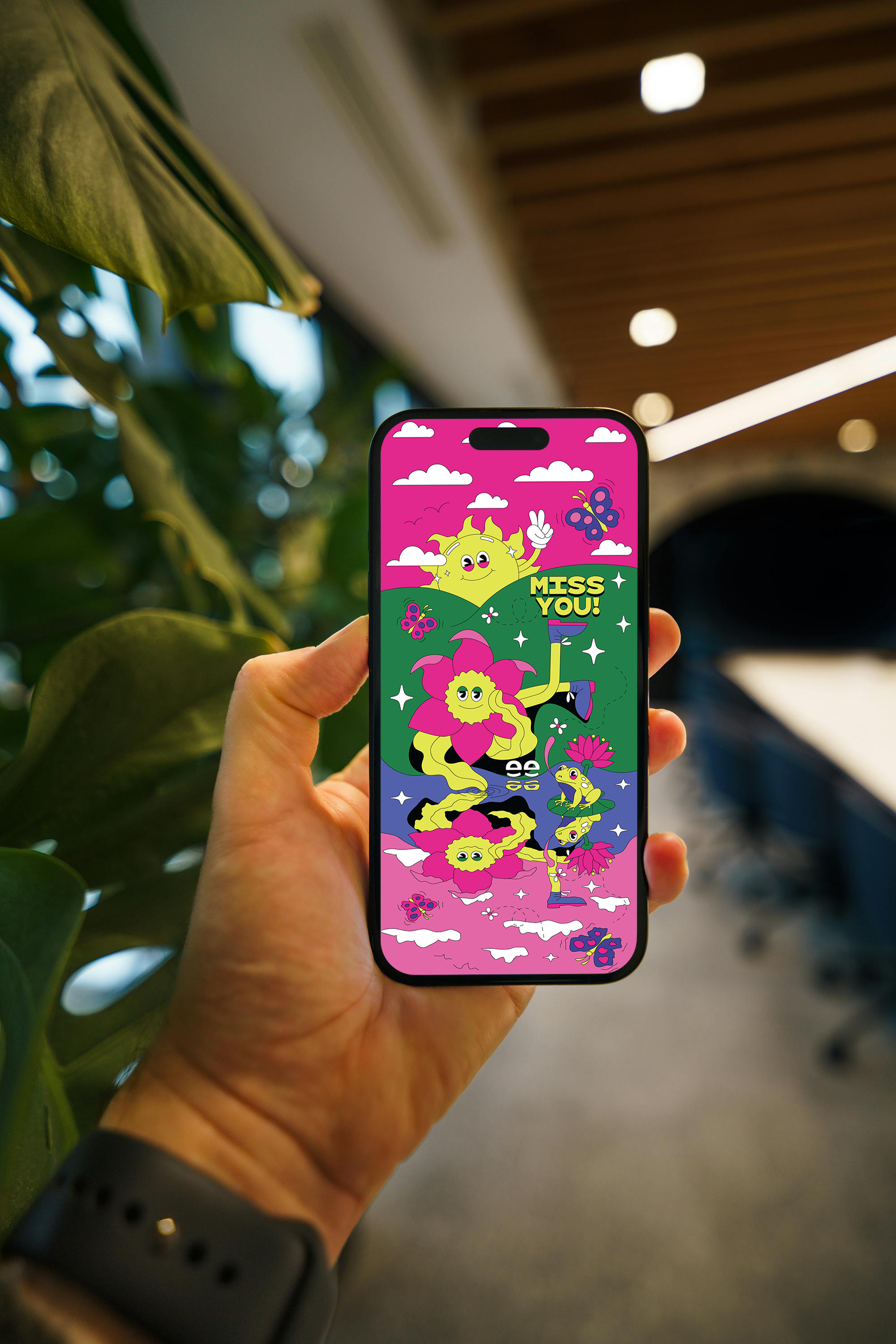 Miss You Digital Wallpaper Pack for iPhone and Android - Instant Screen Refresh