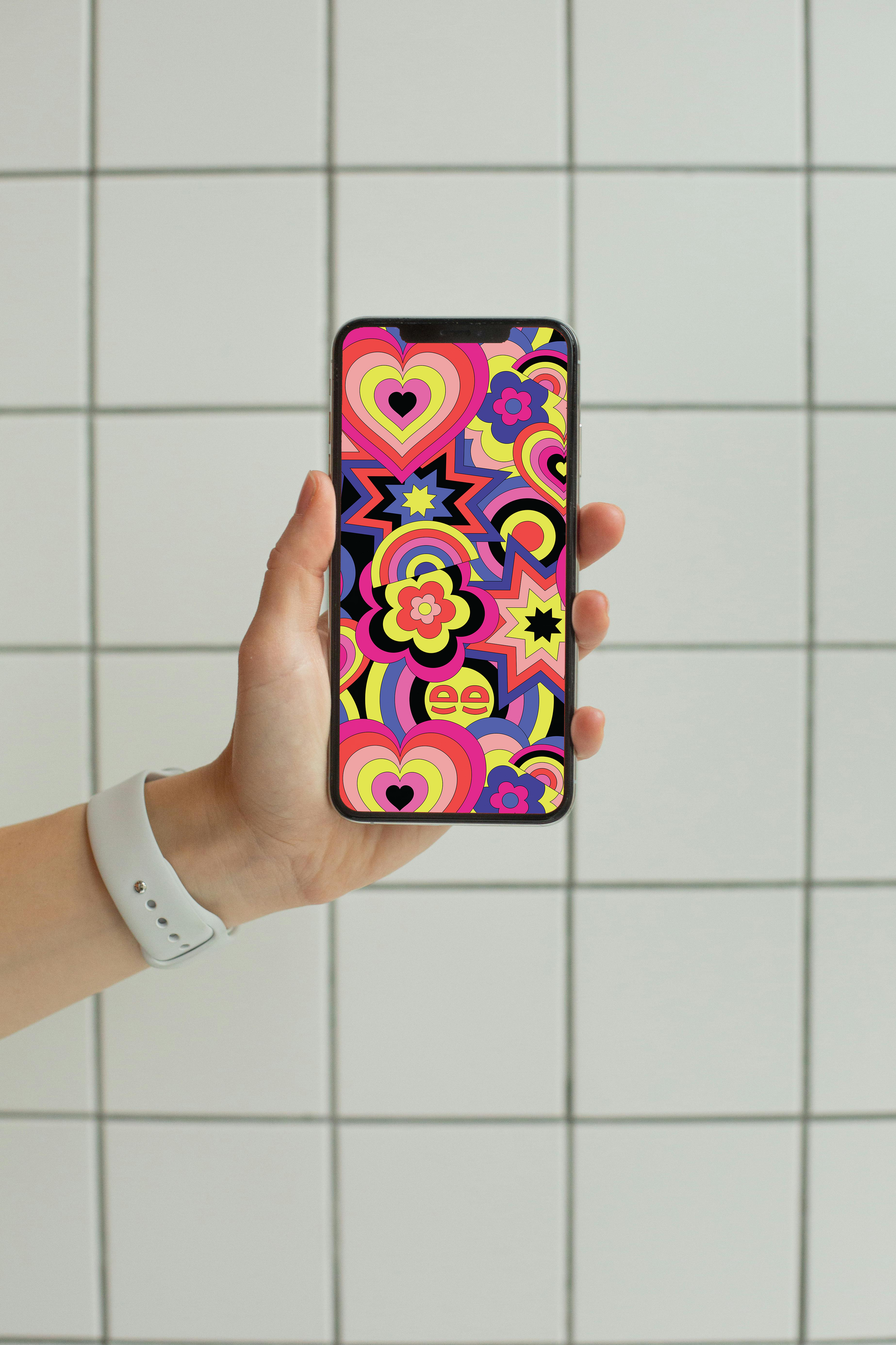 Electric Love Digital Wallpaper Pack for iPhone and Android - Instant Screen Refresh