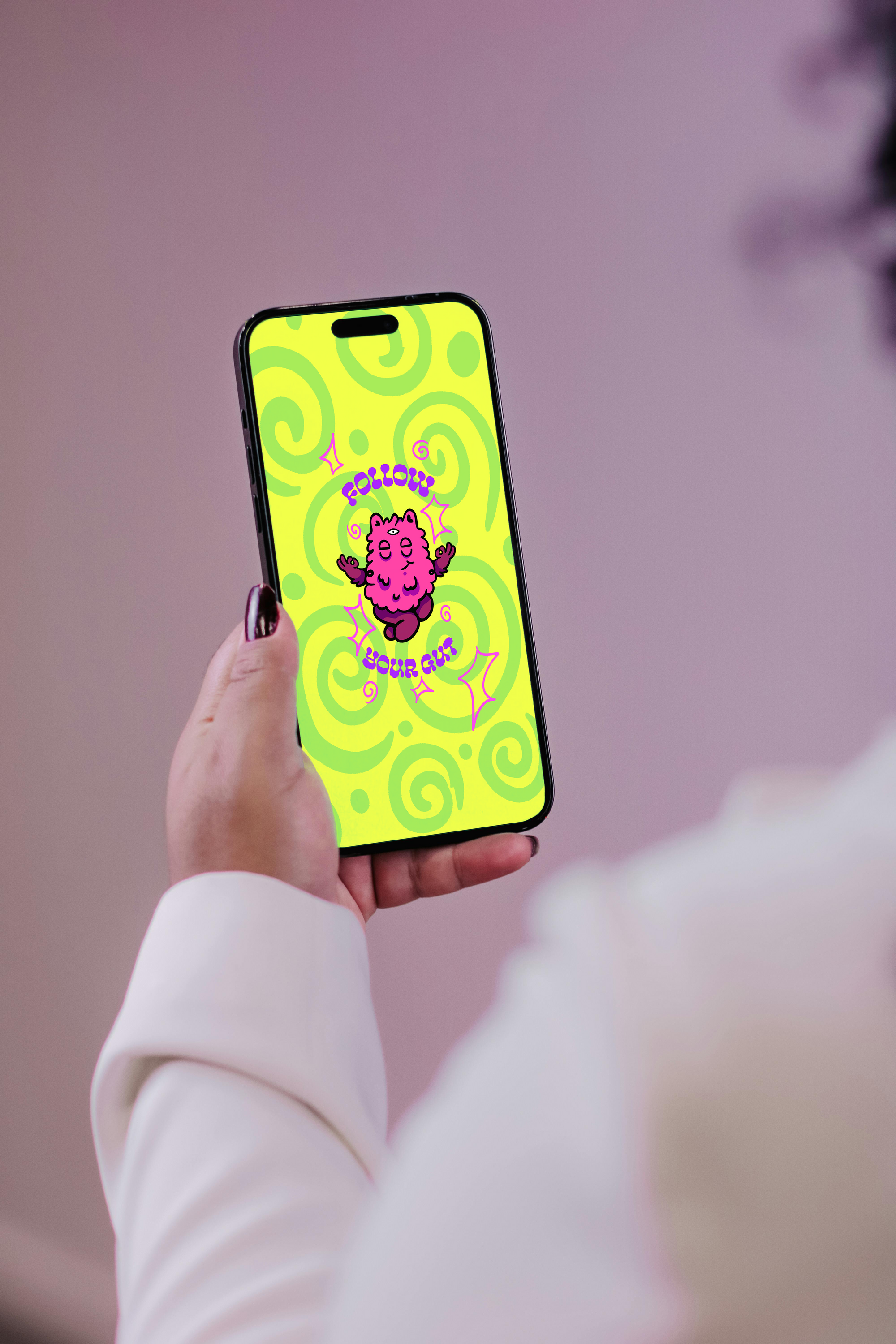 Follow Your Gut Digital Wallpaper Pack for iPhone and Android - Instant Screen Refresh