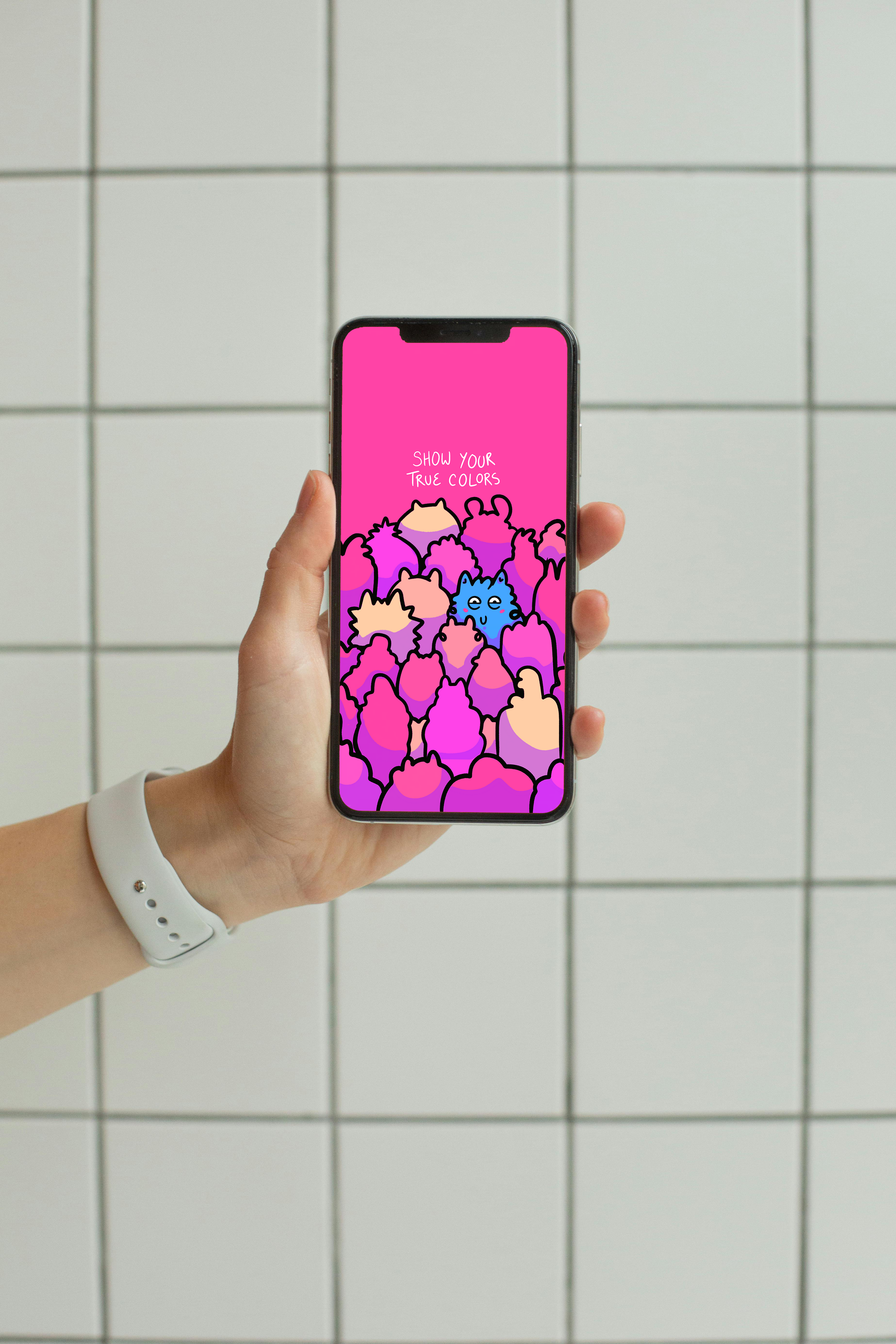 Show Your True Colors Digital Wallpaper Pack for iPhone and Android - Instant Screen Refresh