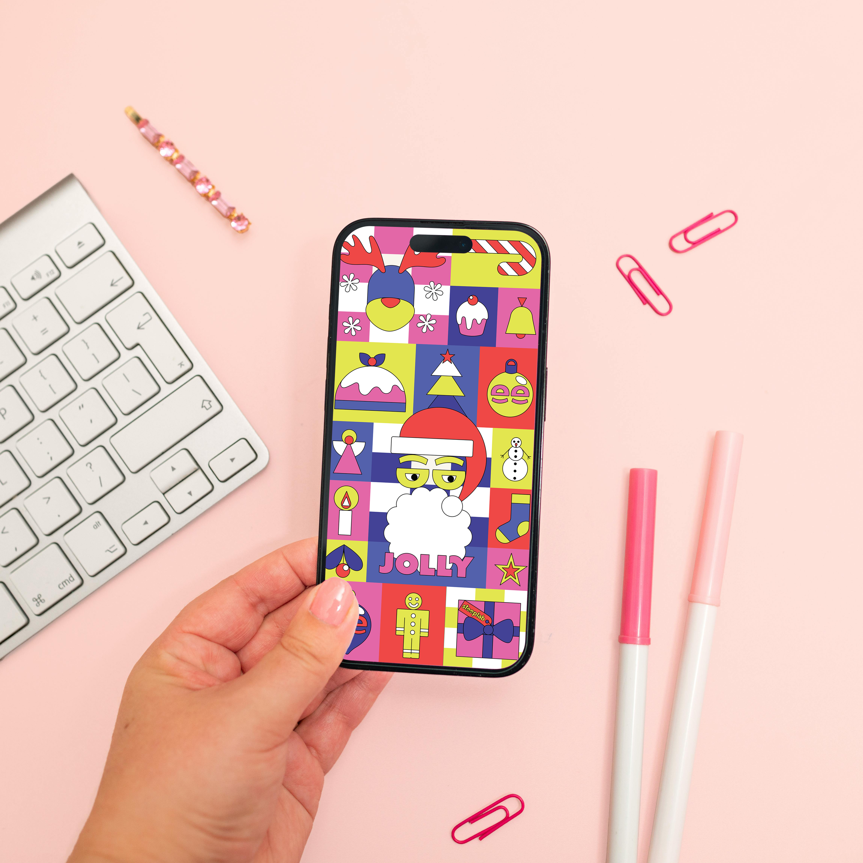 Jolly Digital Wallpaper Pack for iPhone and Android - Instant Screen Refresh