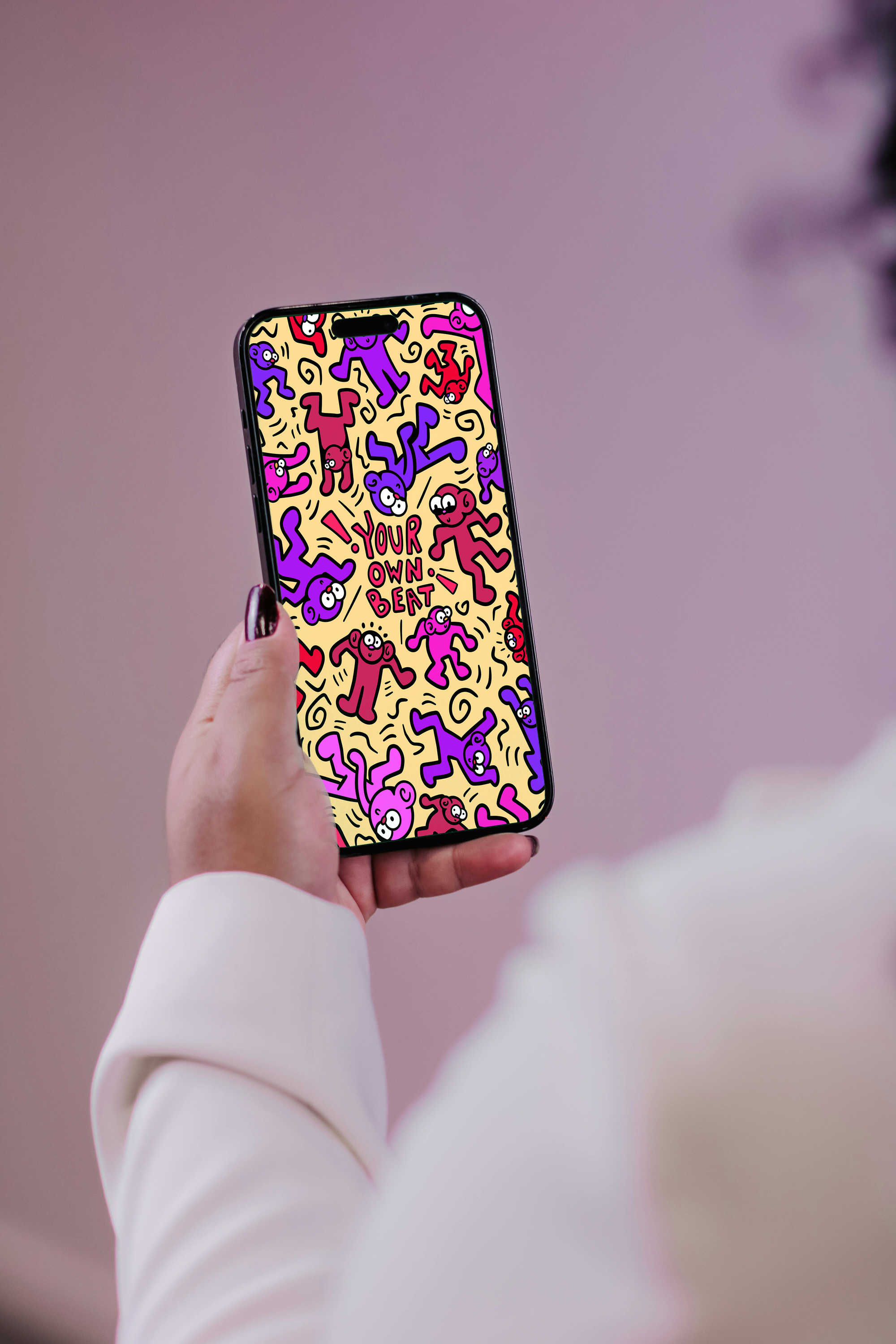 Your Own Beat Digital Wallpaper Pack for iPhone and Android - Instant Screen Refresh
