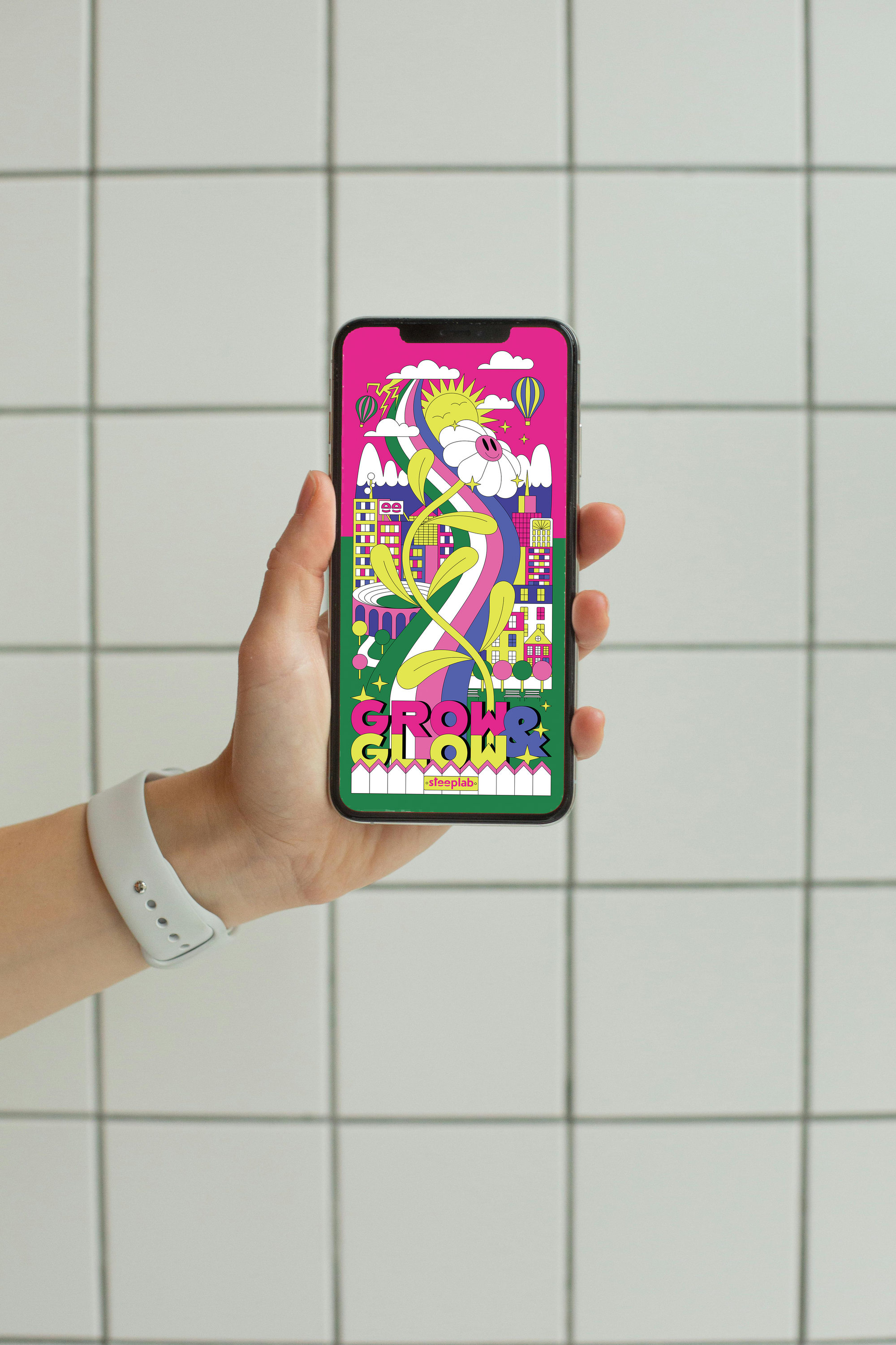 Grow & Glow Digital Wallpaper Pack for iPhone and Android - Instant Screen Refresh