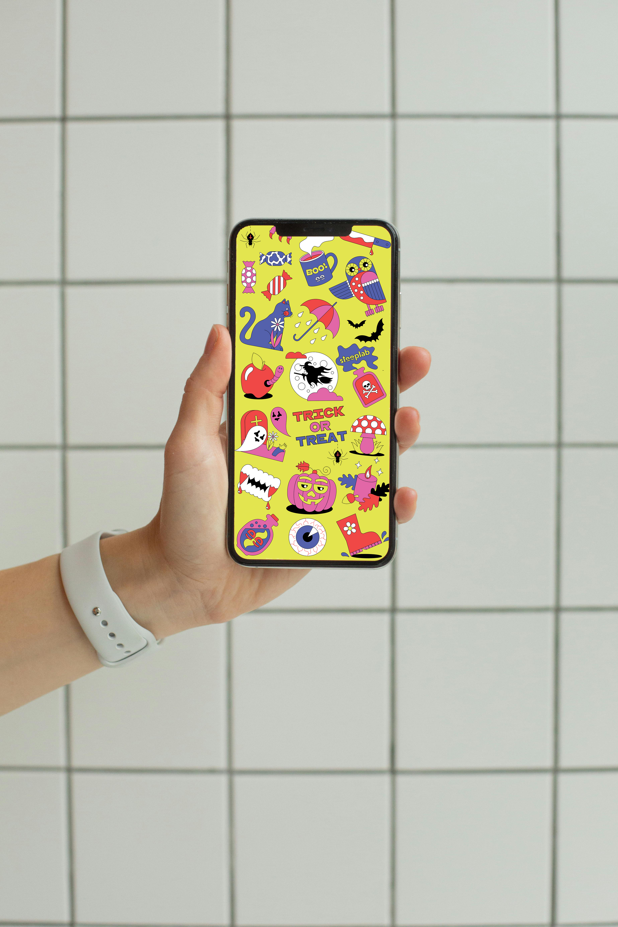 Trick or Treat Digital Wallpaper Pack for iPhone and Android - Instant Screen Refresh