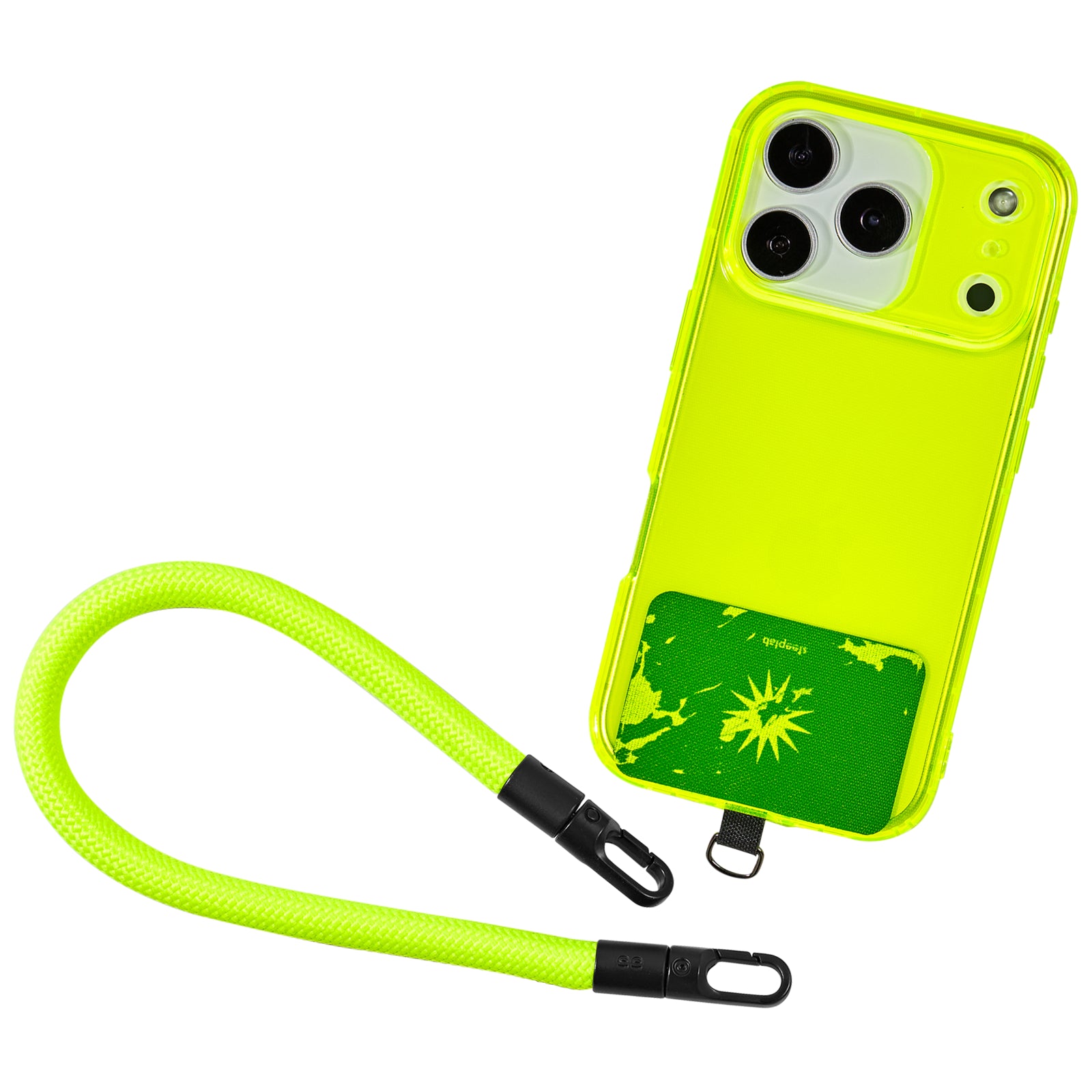 Neon Noise Highlighter Case + Freehand Wrist Lanyard Bundle - Hands-Free Carry