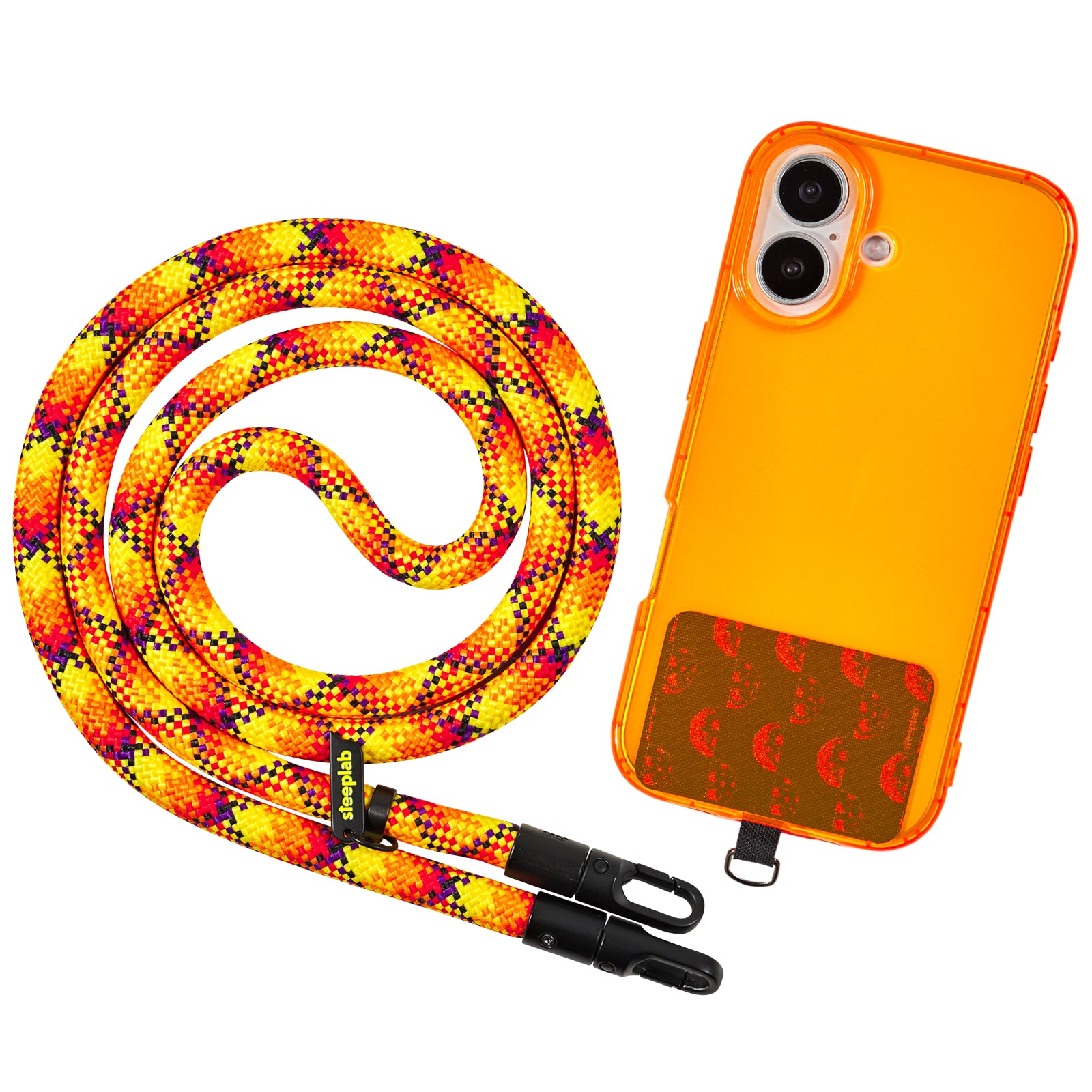 SteepLab Solar Static Highlighter Case + Freehand Crossbody Lanyard Bundle
