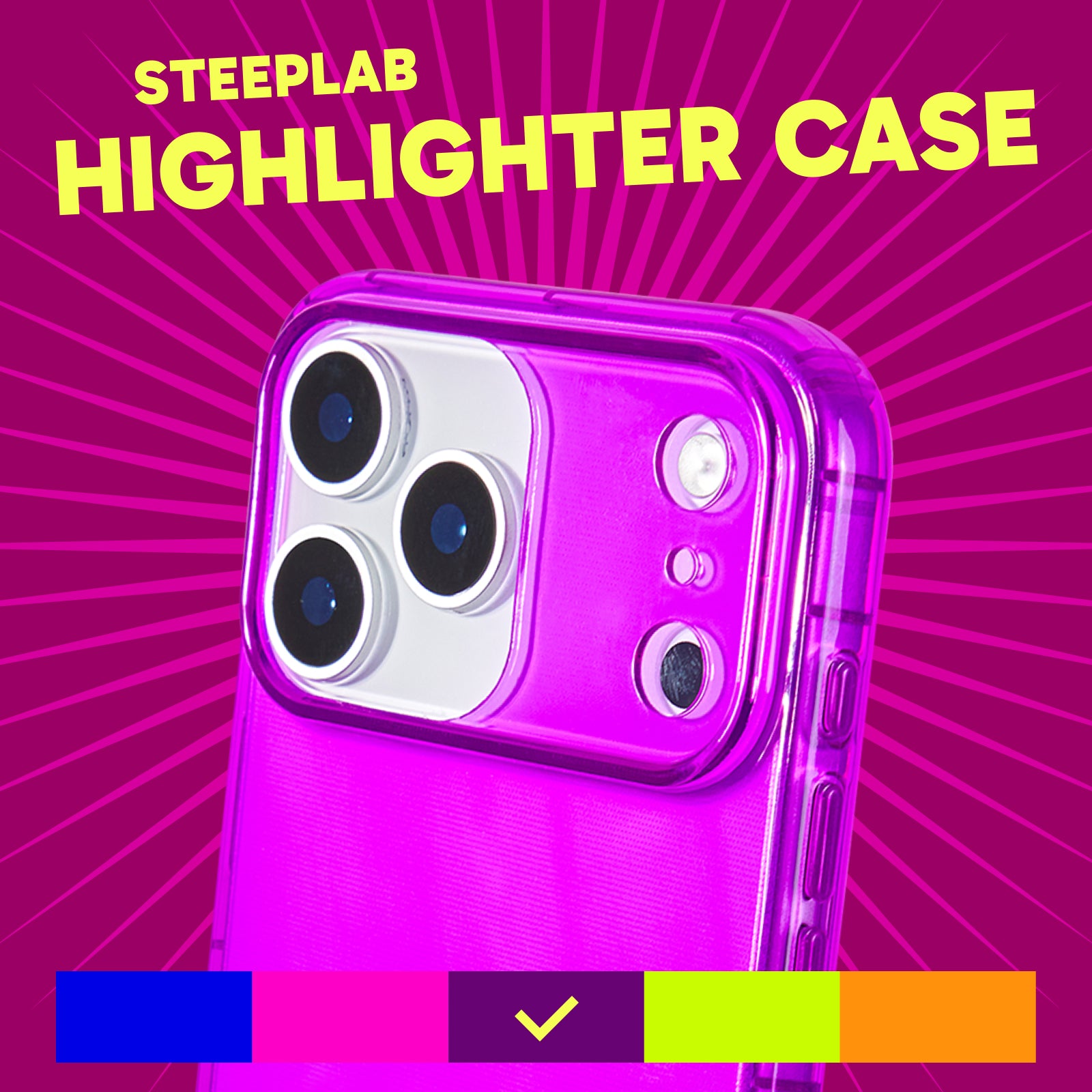 Highlighter Case iPhone - Saturated Vivid Purple