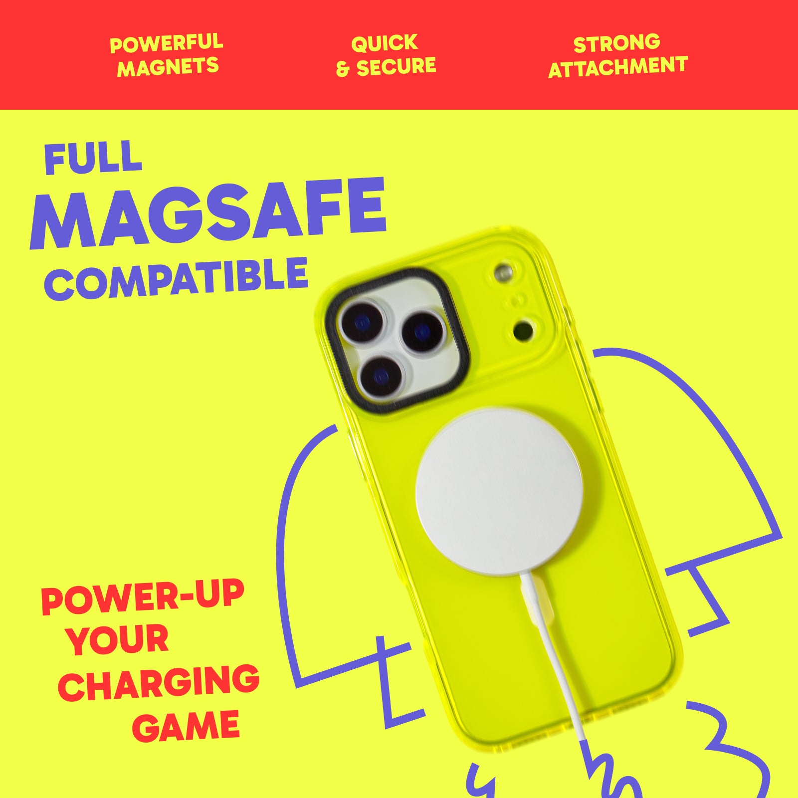 Barrier Case w/ MagSafe for iPhone - Hi-Energy Neon Yellow