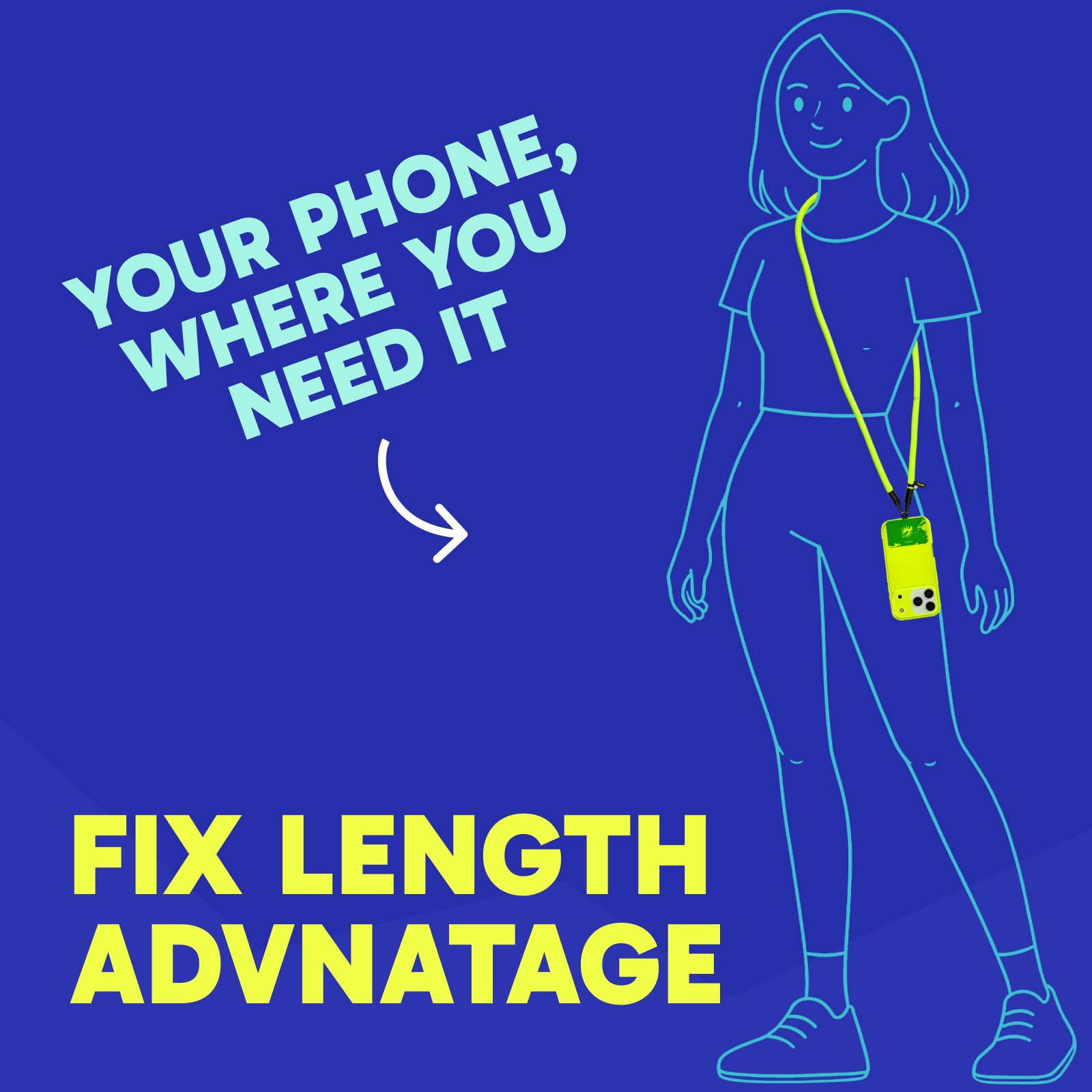 SteepLab Neon Noise Highlighter Case + Freehand Crossbody Lanyard Bundle