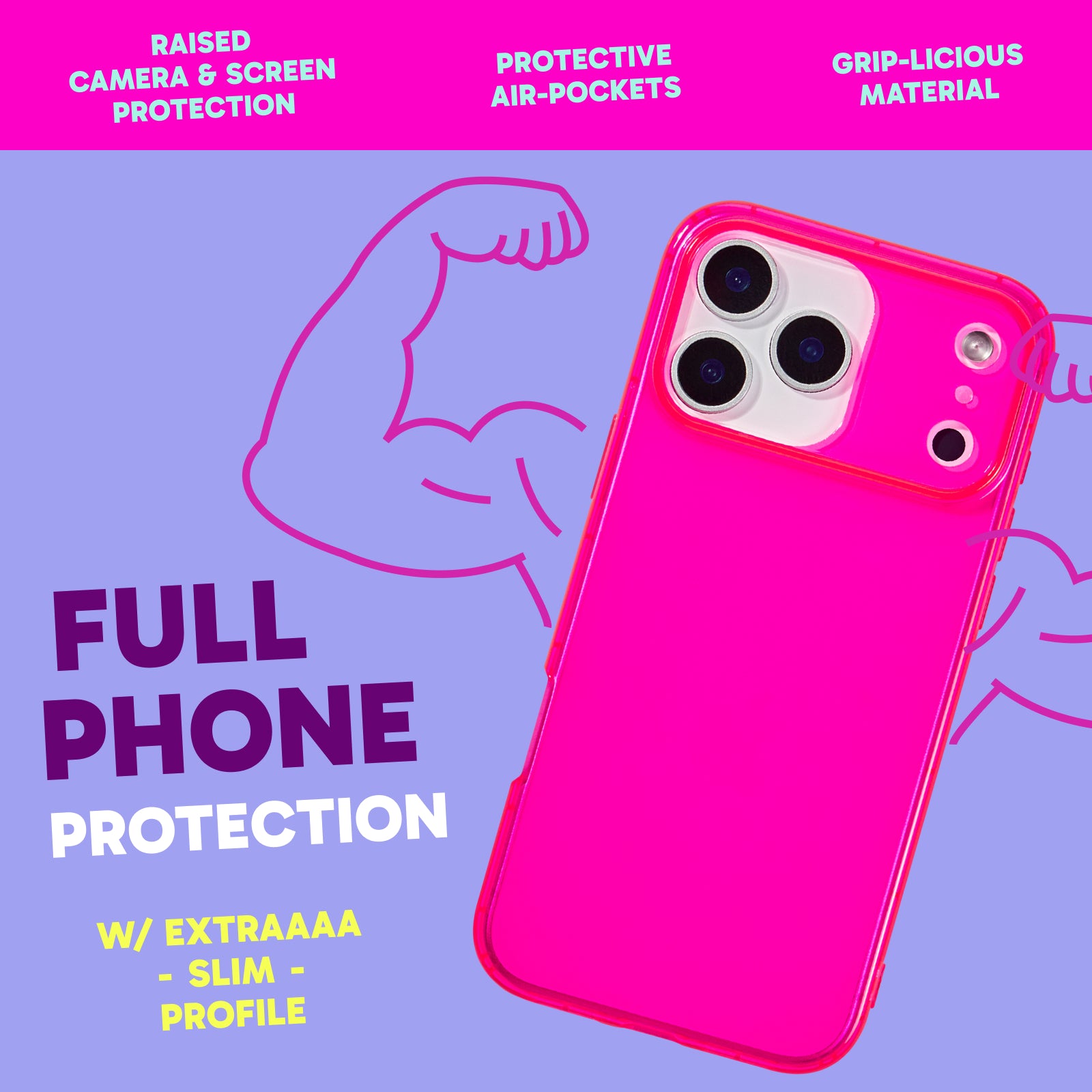 Highlighter Case for iPhone - Eye-Catching Hot Pink