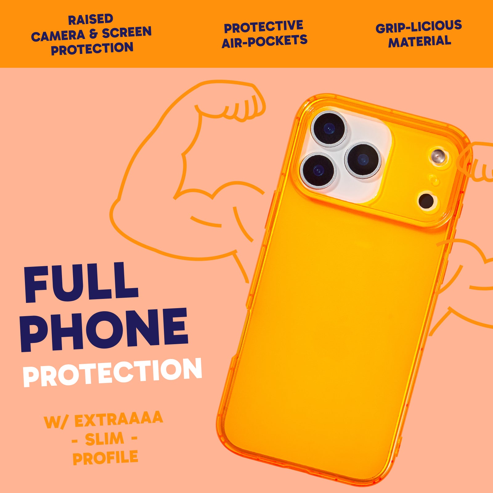 Highlighter Case for iPhone - Intense Bright Orange
