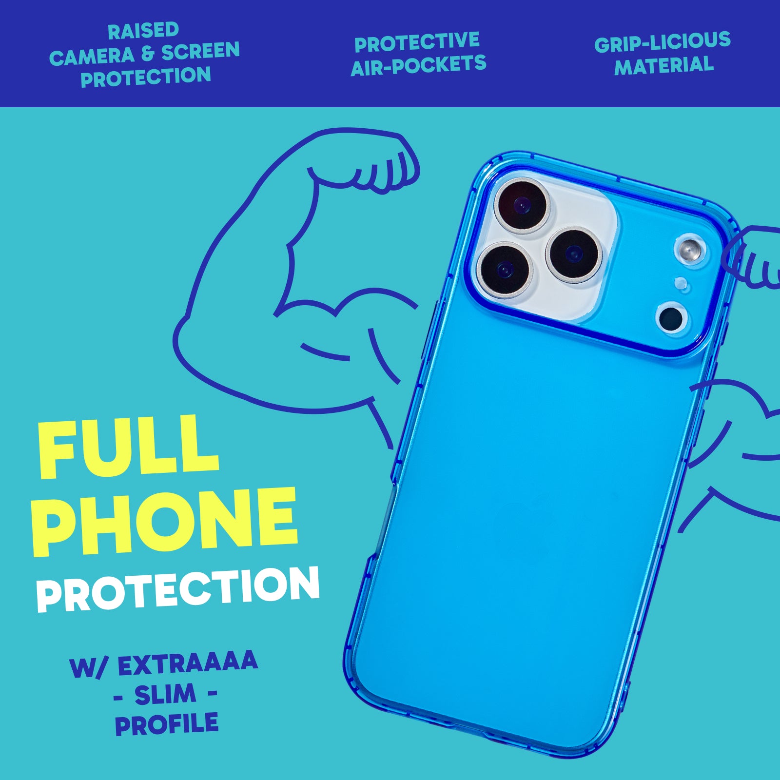 Highlighter Case for iPhone - Elevated Azure Blue
