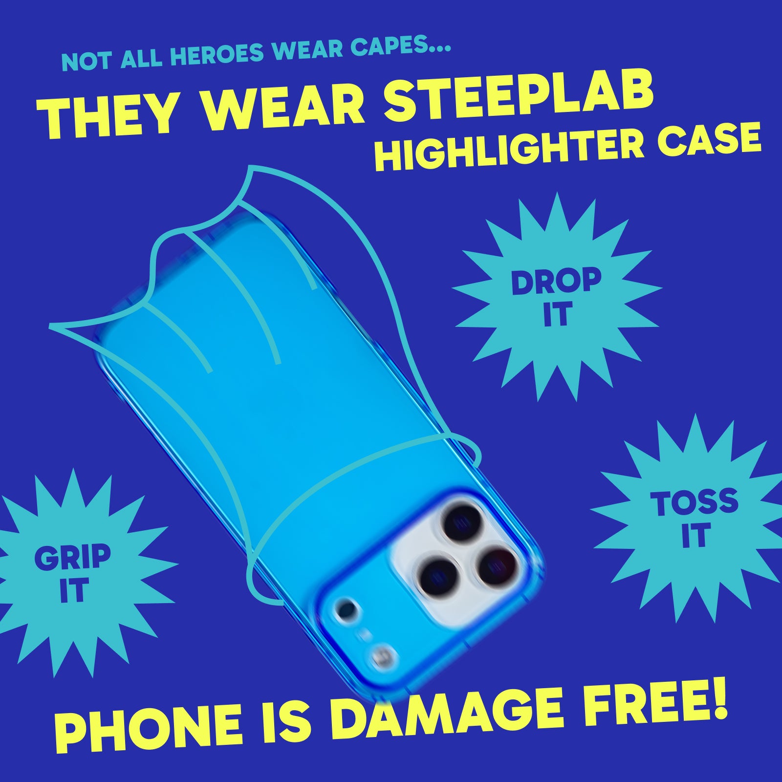 Highlighter Case for iPhone - Elevated Azure Blue