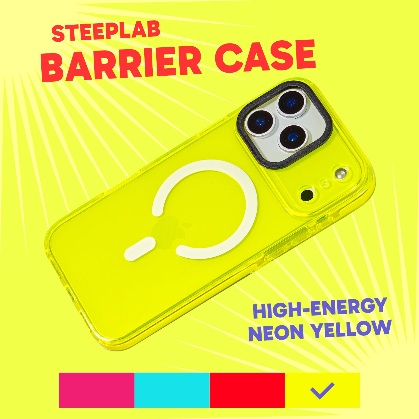 Barrier Case w/ MagSafe for iPhone - Hi-Energy Neon Yellow