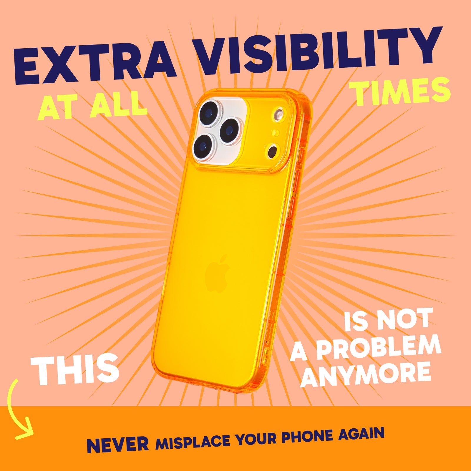 Highlighter Case for iPhone - Intense Bright Orange