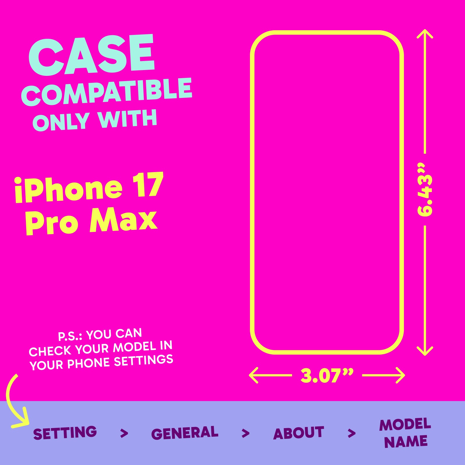 Highlighter Case for iPhone - Eye-Catching Hot Pink