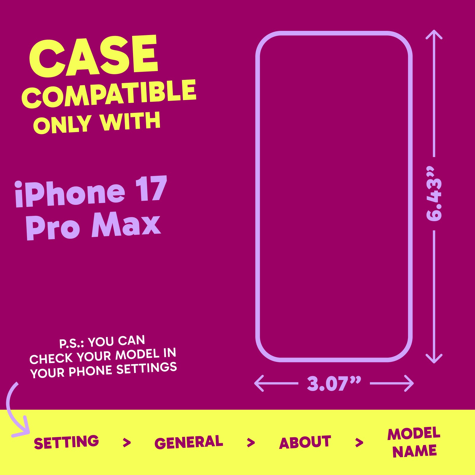 Highlighter Case iPhone - Saturated Vivid Purple