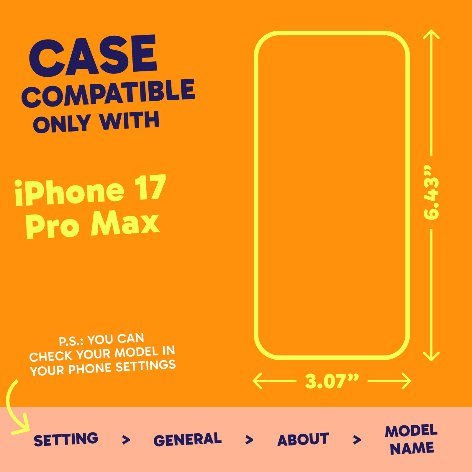 Highlighter Case for iPhone - Intense Bright Orange