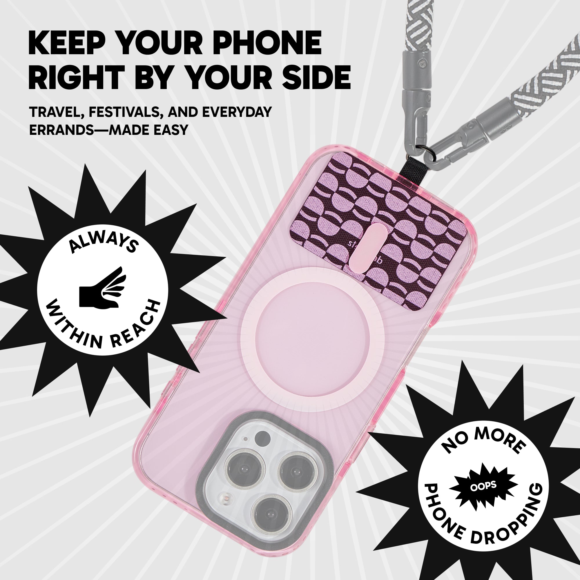 Freehand Metro Weave GoTab - Universal Phone Lanyard Tab (Pack of 2)