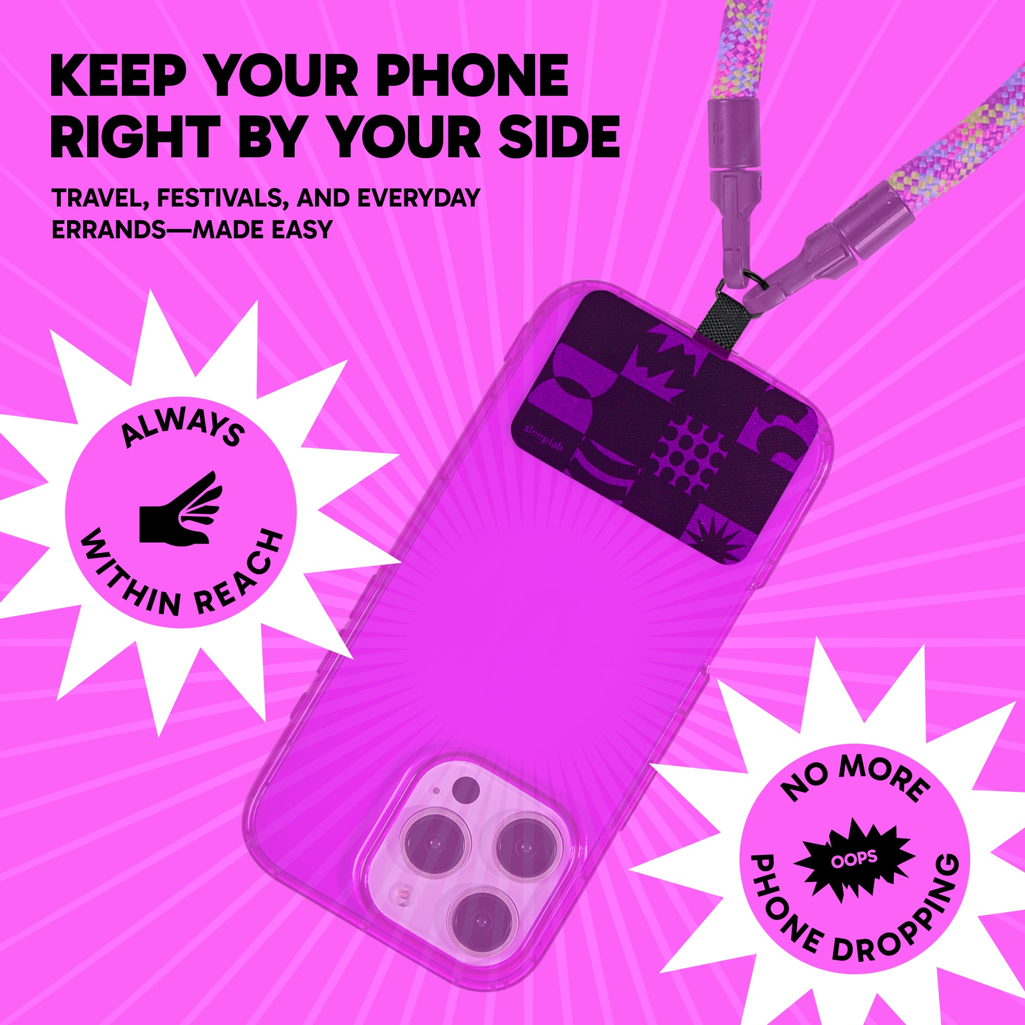 Freehand Playground GoTab - Universal Phone Lanyard Tab (Pack of 2)