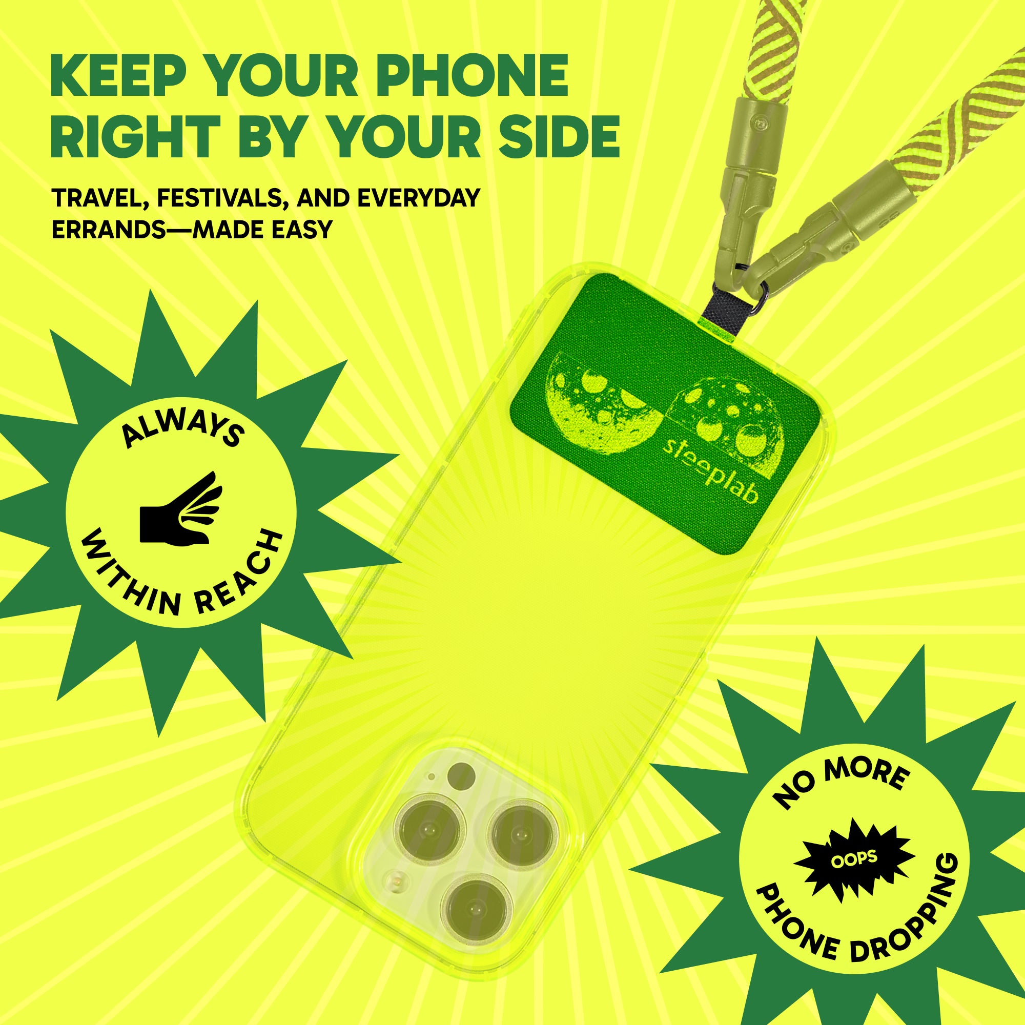 Freehand Midnight Pulse GoTab - Universal Phone Lanyard Tab (Pack of 2)