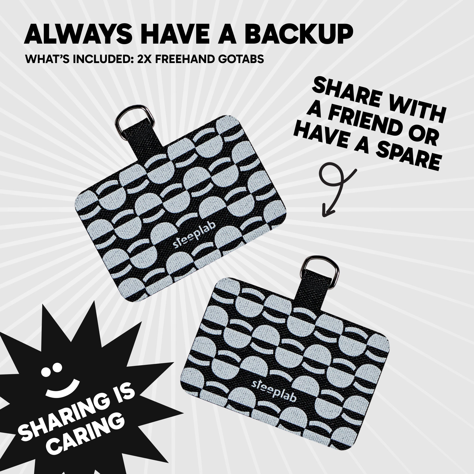 Freehand Metro Weave GoTab - Universal Phone Lanyard Tab (Pack of 2)