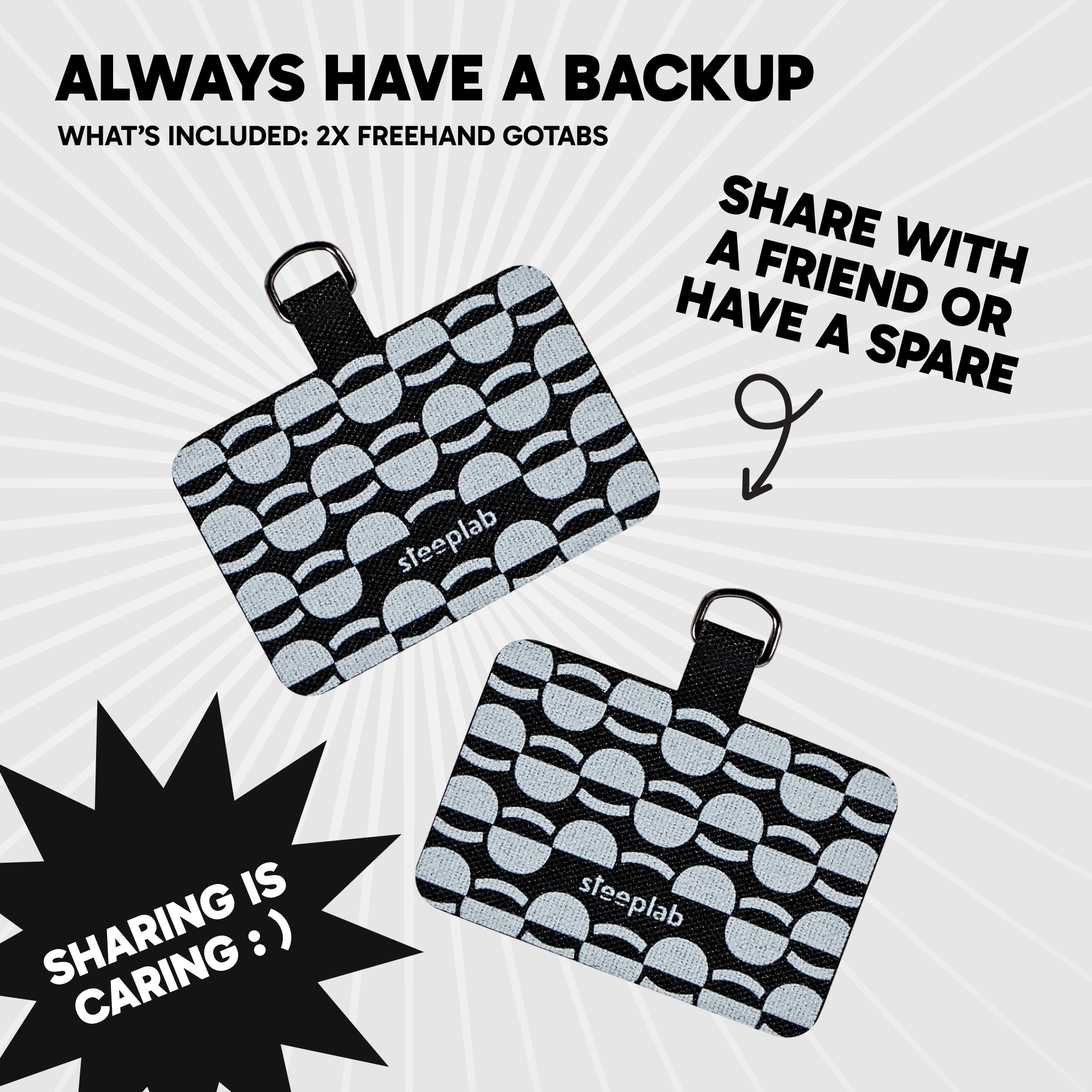 Freehand Metro Weave GoTab - Universal Phone Lanyard Tab (Pack of 2)