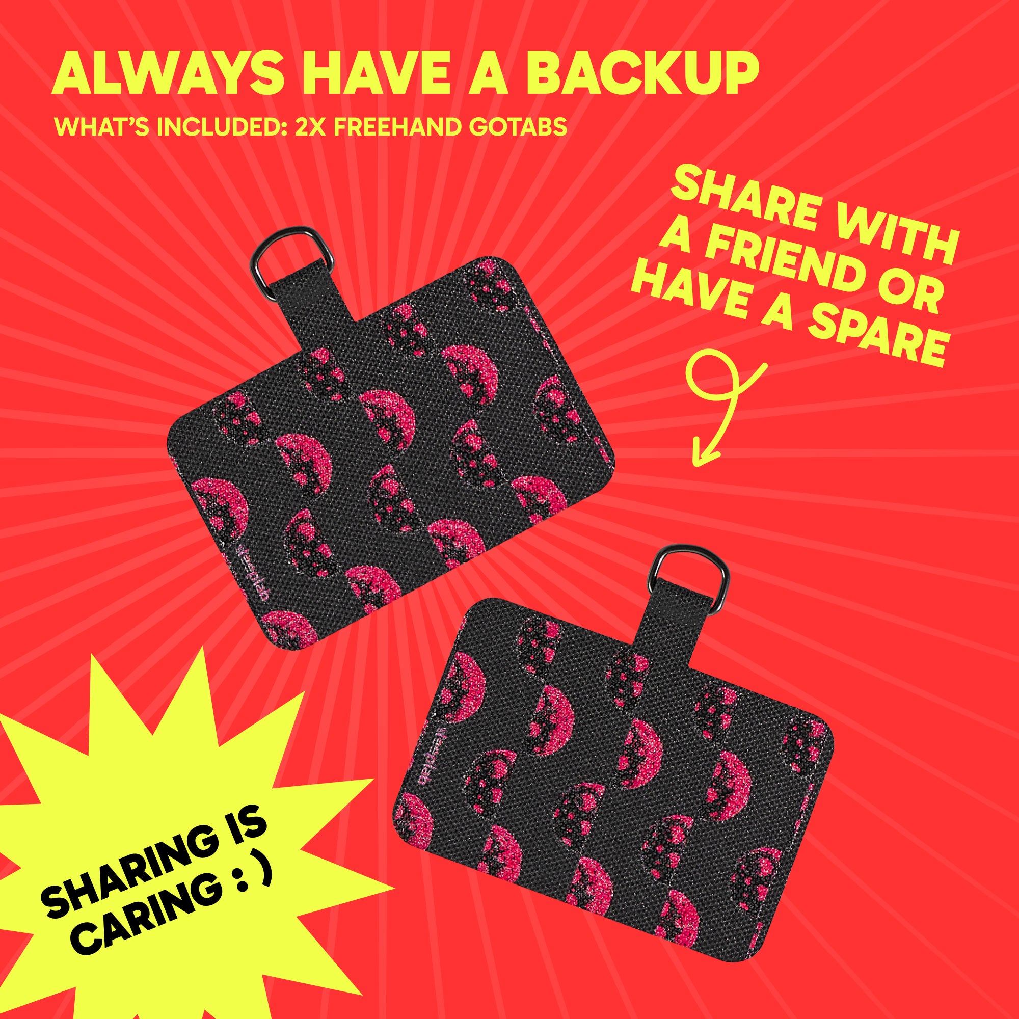 Freehand Lunar Pop GoTab - Universal Phone Lanyard Tab (Pack of 2)