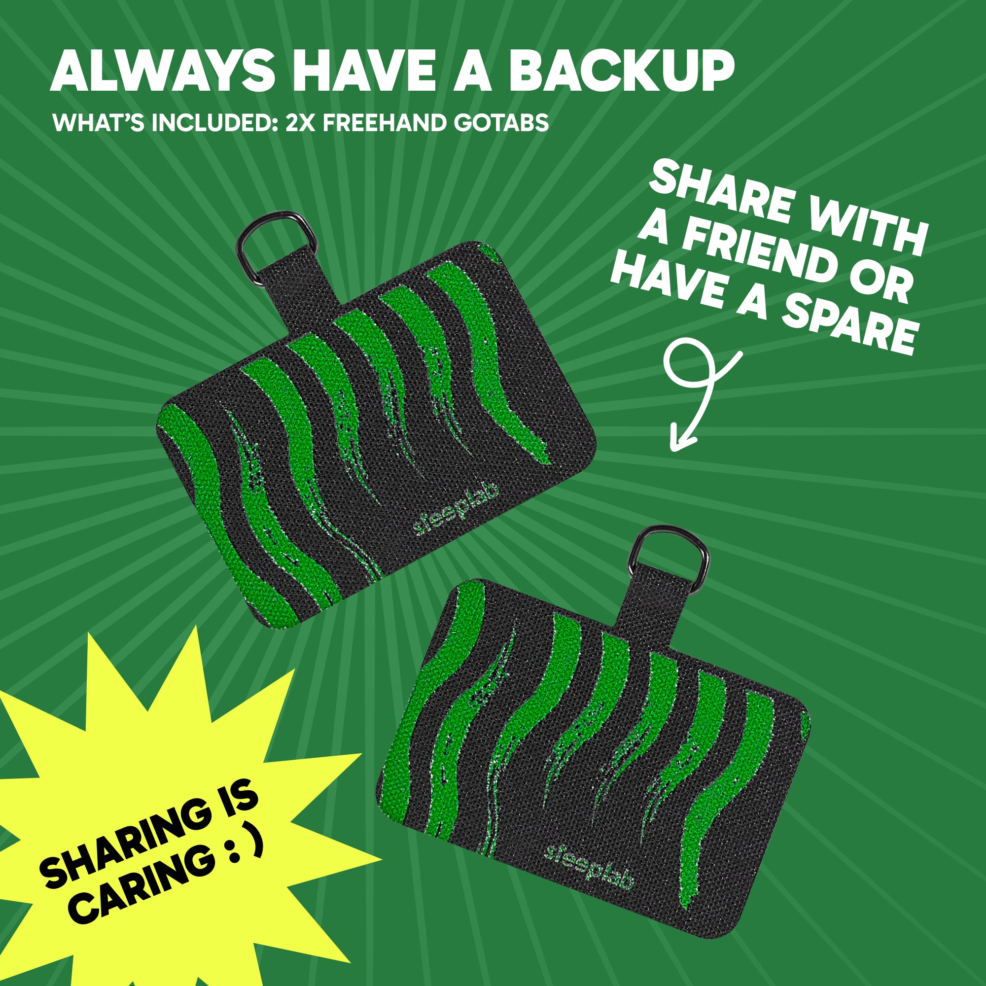Freehand Flow State GoTab - Universal Phone Lanyard Tab (Pack of 2)