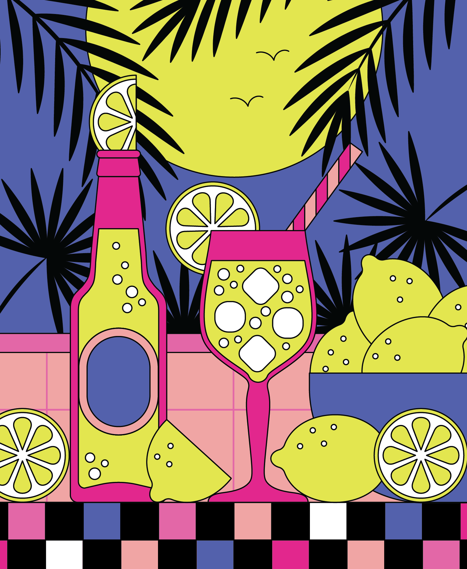 Summer Spritz Digital Wallpaper Pack for iPhone and Android - Instant Screen Refresh