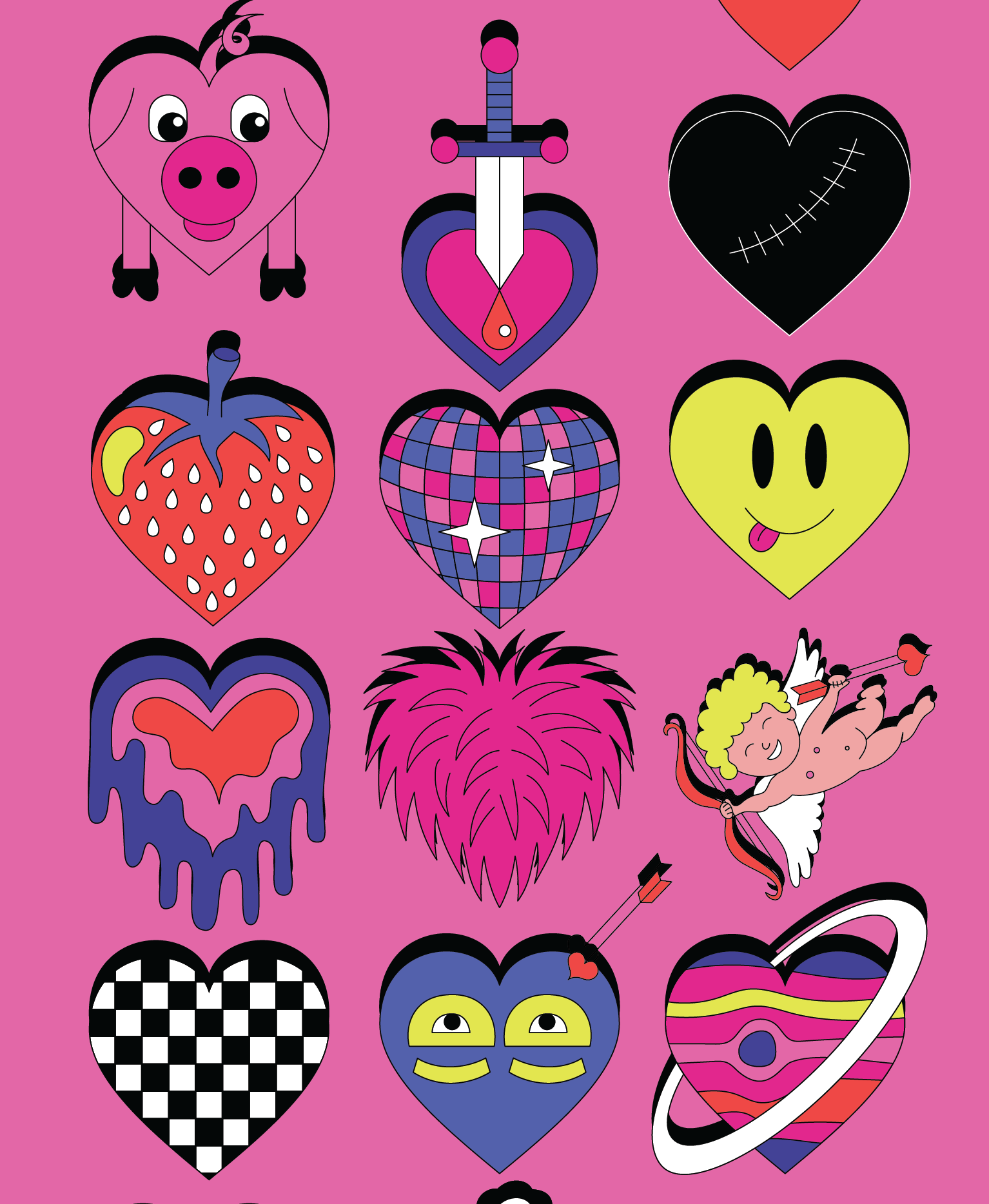 Heart Vibe Digital Wallpaper Pack for iPhone and Android - Instant Screen Refresh