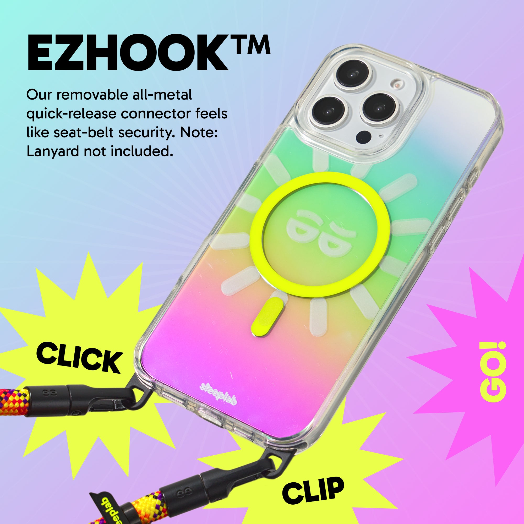 Freehand Too Bright Case for iPhone -  MagSafe & Shockproof Protection w EZ Hook
