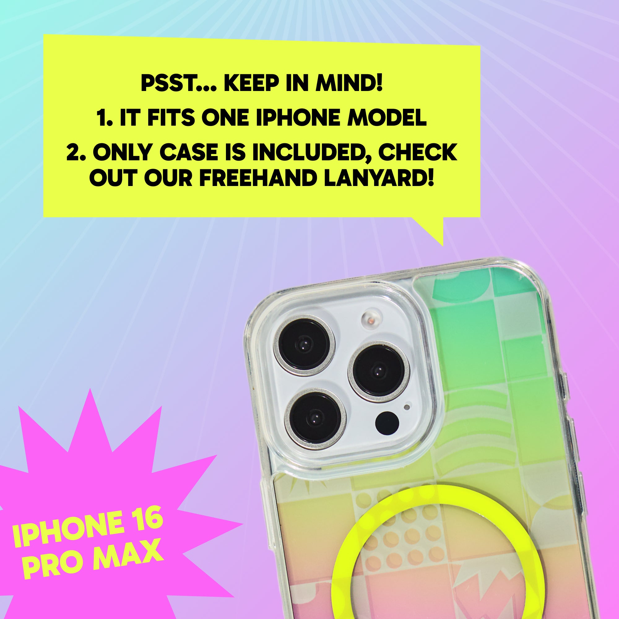 Freehand Playground Case -  MagSafe & Shockproof Protection w EZ Hook