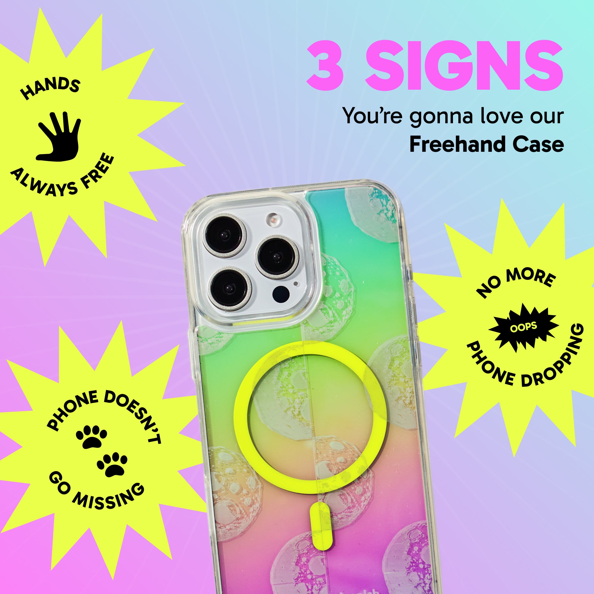 Freehand Shoot for the Moon Case for iPhone -  MagSafe & Shockproof Protection w EZ Hook