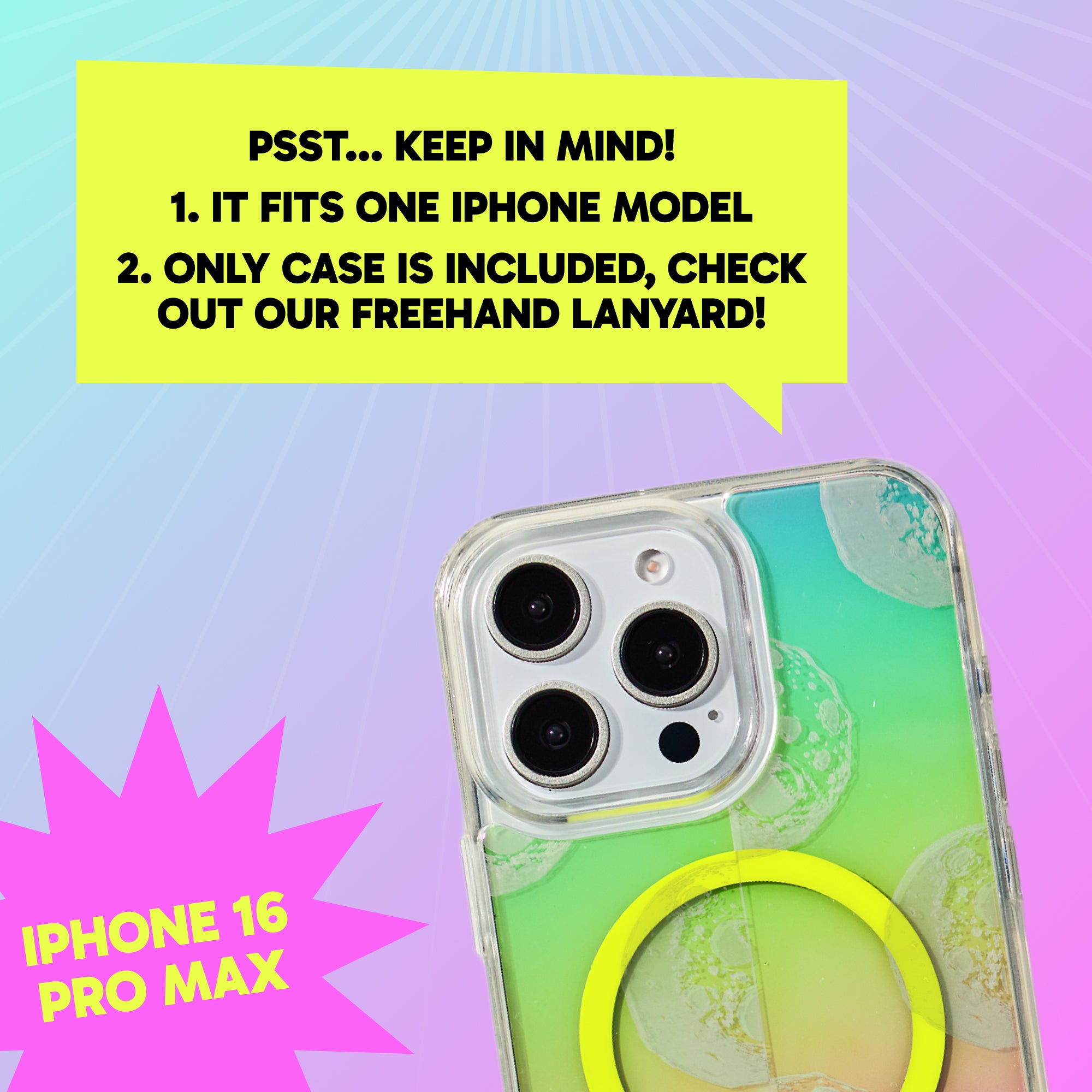Freehand Shoot for the Moon Case for iPhone -  MagSafe & Shockproof Protection w EZ Hook