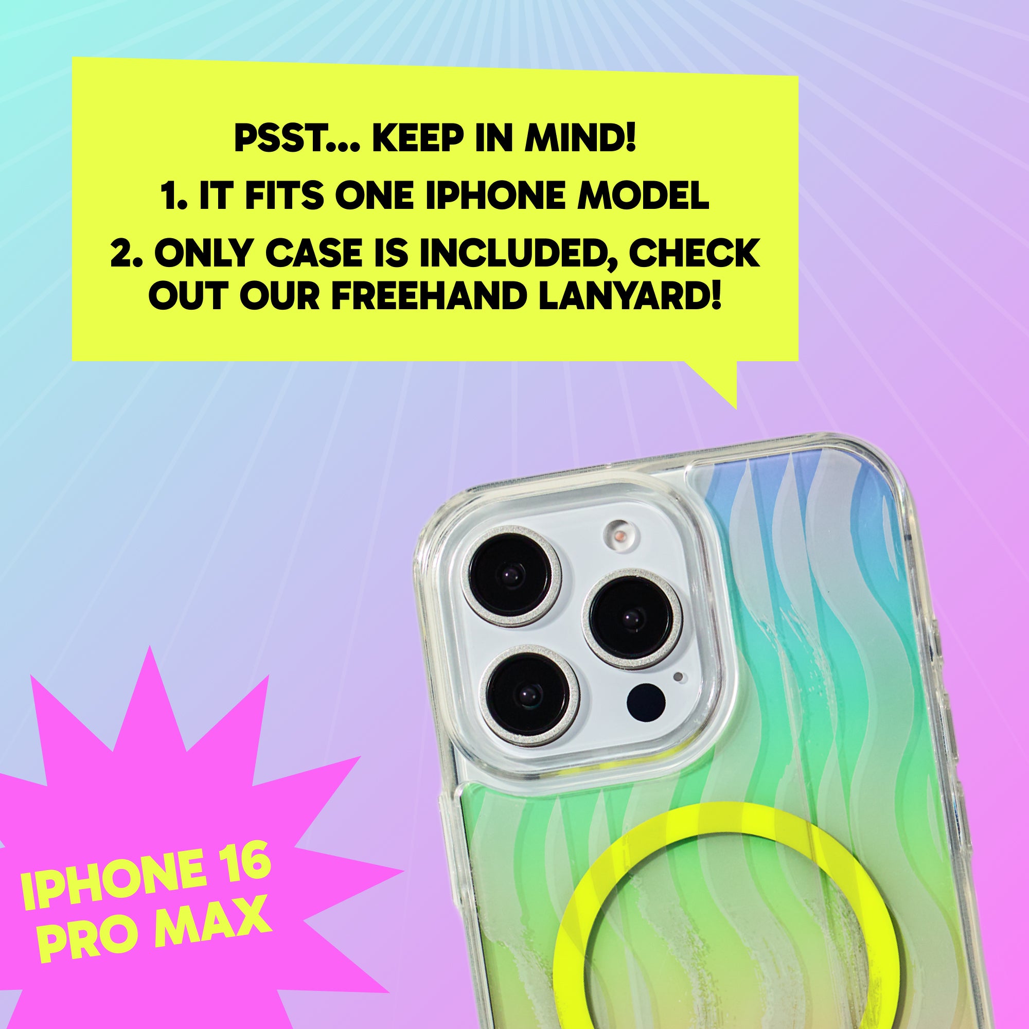 Freehand Flow State Case for iPhone -  MagSafe & Shockproof Protection w EZ Hook