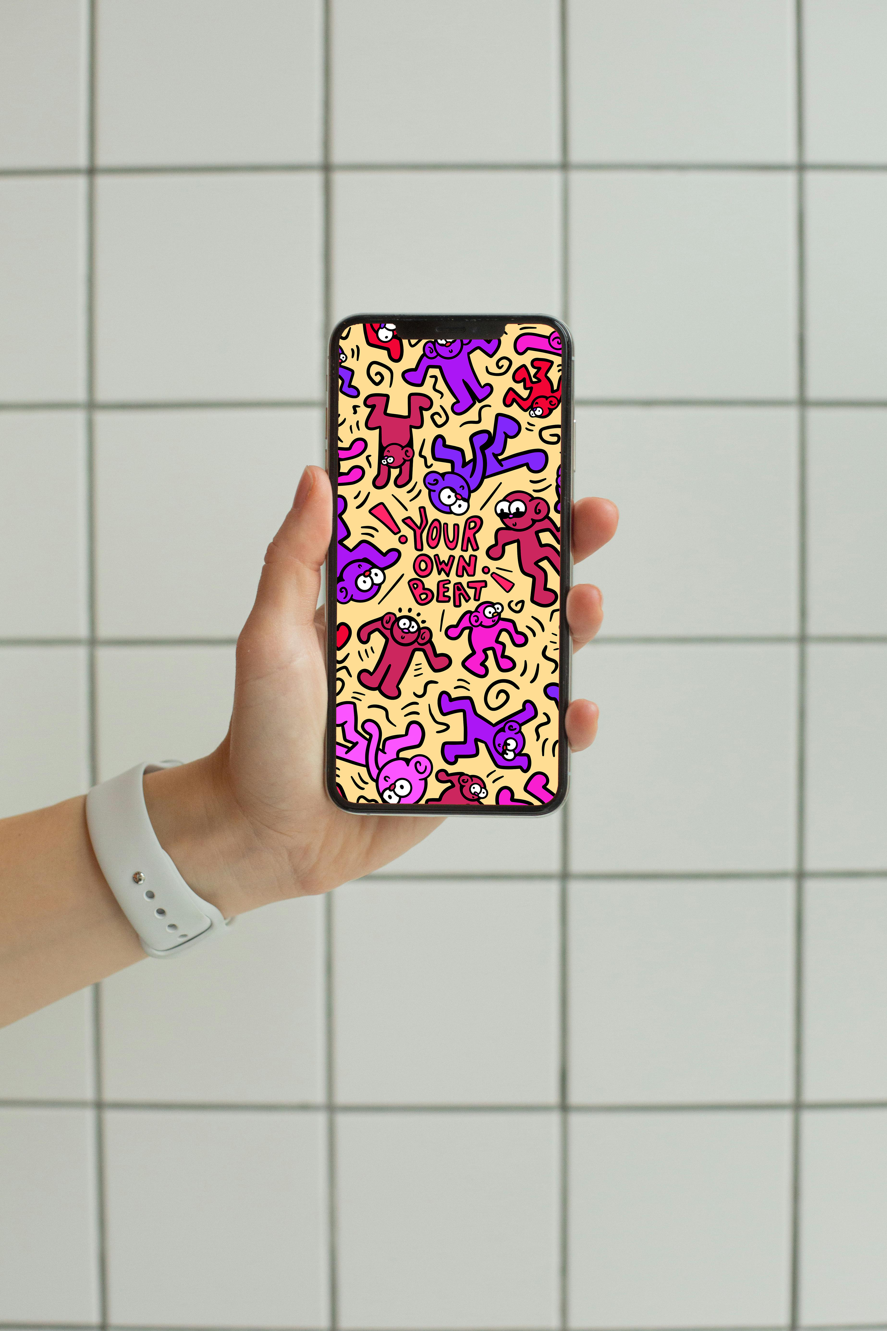 Your Own Beat Digital Wallpaper Pack for iPhone and Android - Instant Screen Refresh